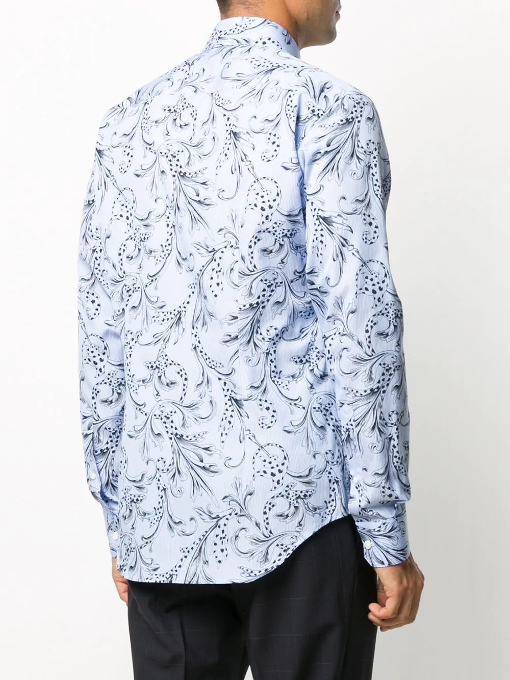 Barocco print shirt - 4