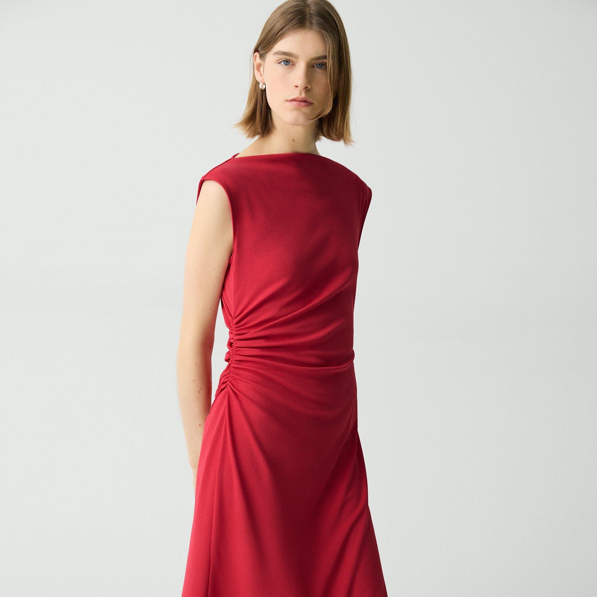Draped Sweater Dress in Crepe Jersey - 5