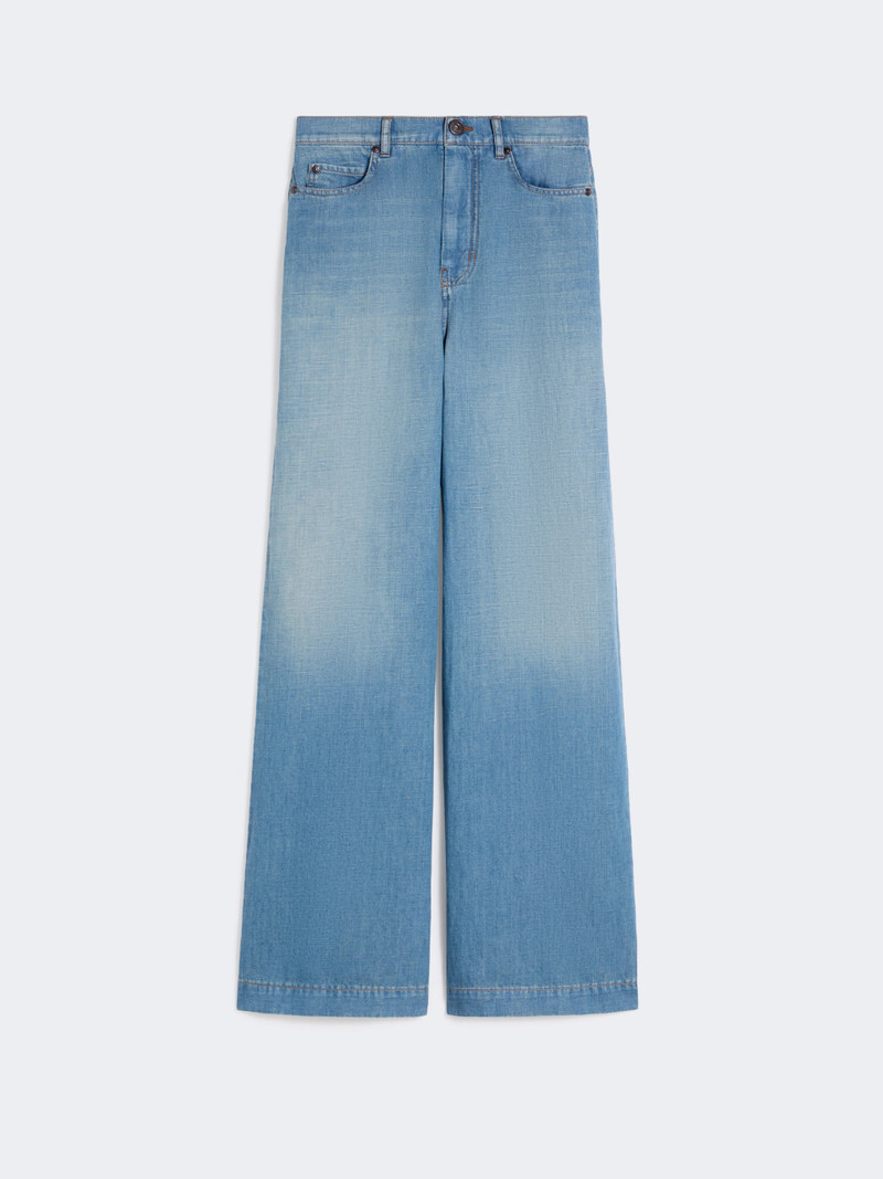 LATINO Linen and cotton denim jeans - NAVY 6