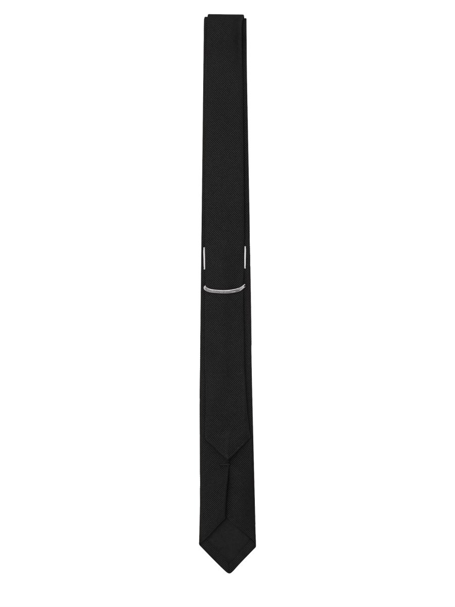 SKINNY EVENING TIE WITH SILK GROSGRAIN LOGO - 2