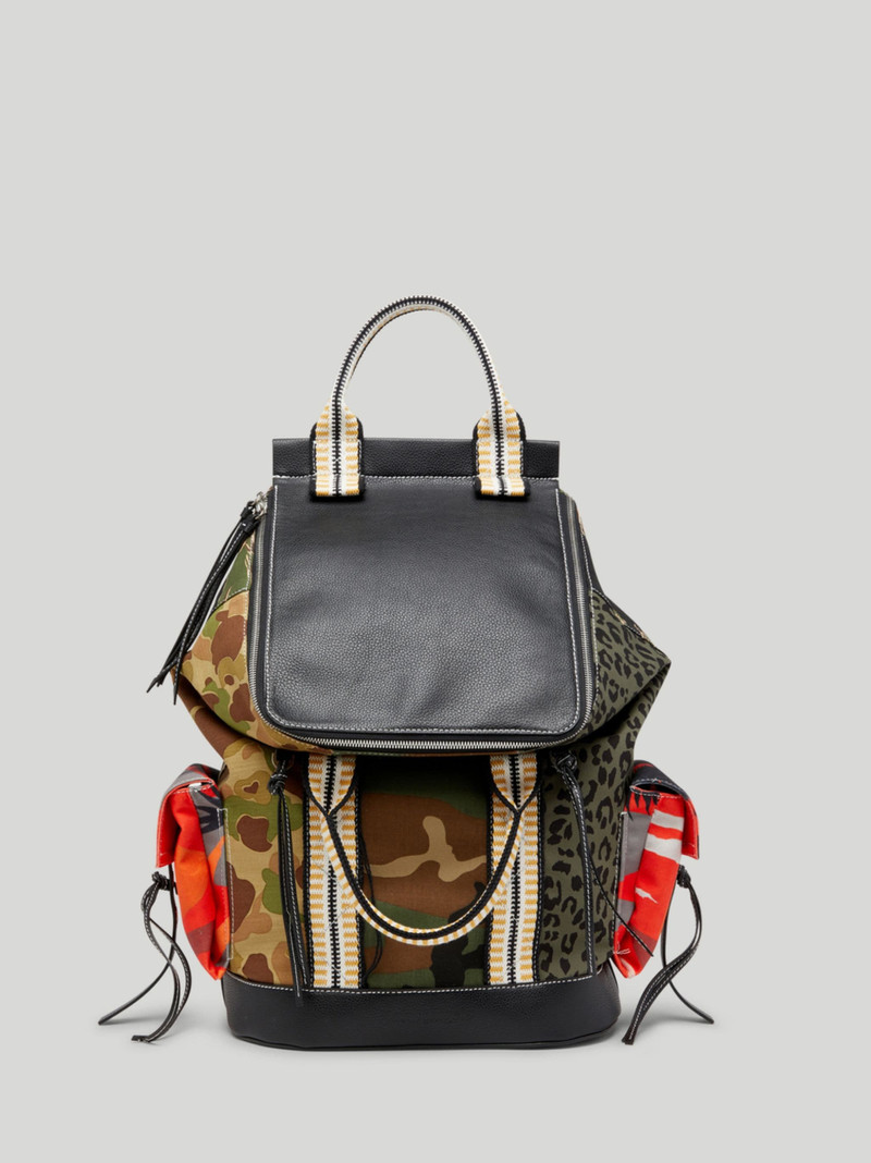 MIXED FABRIC BACKPACK 1