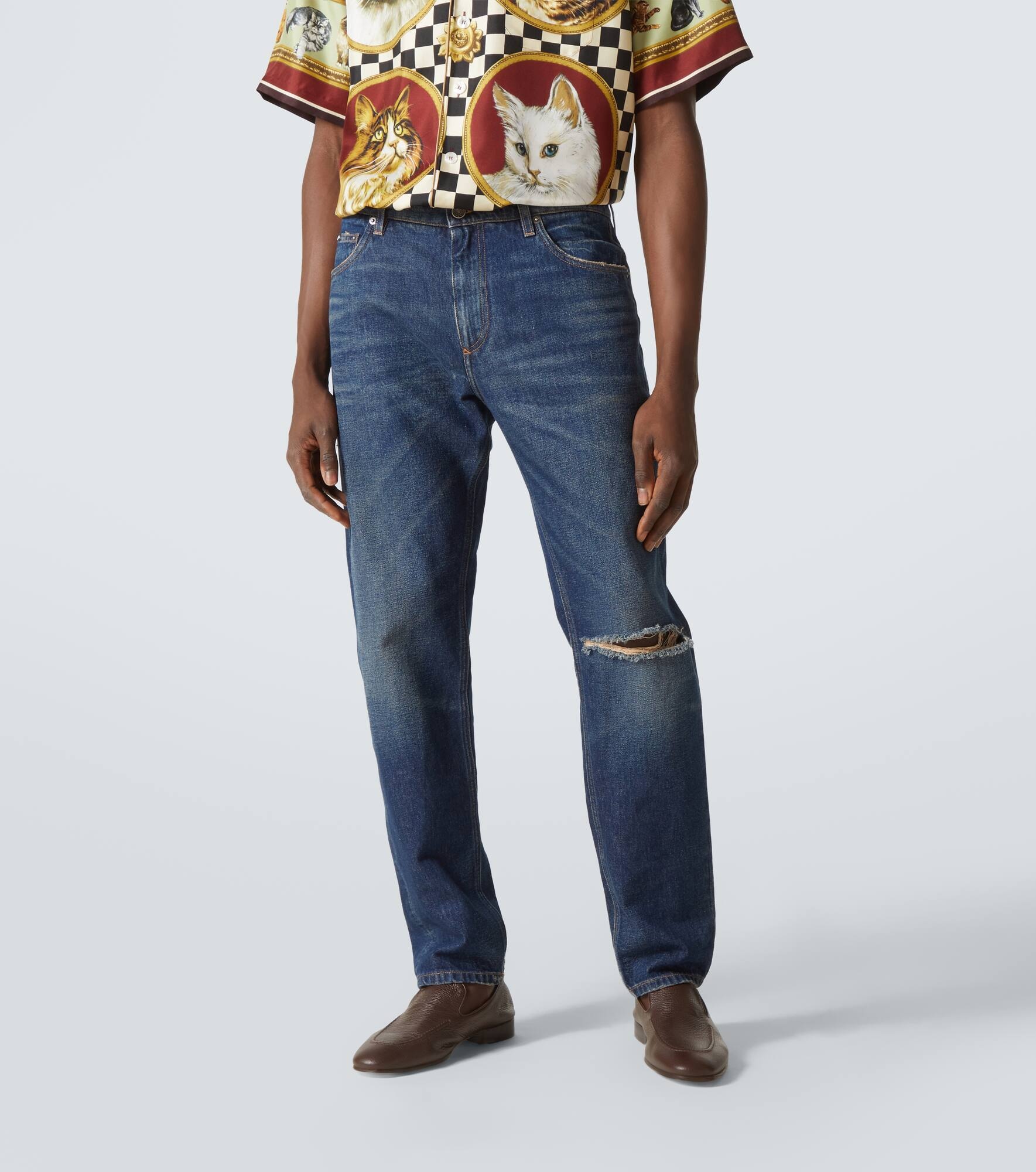 Distressed slim jeans - 3