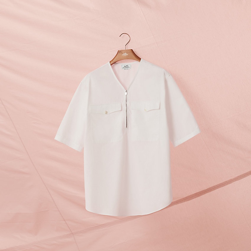 T-shirt with zipped V-neck - 4