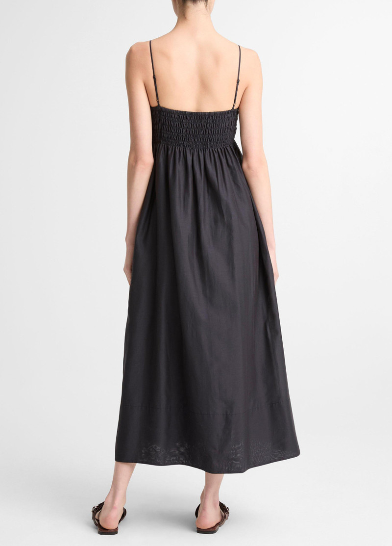 Vince Cotton-Silk Tie Smocked Dress outlook