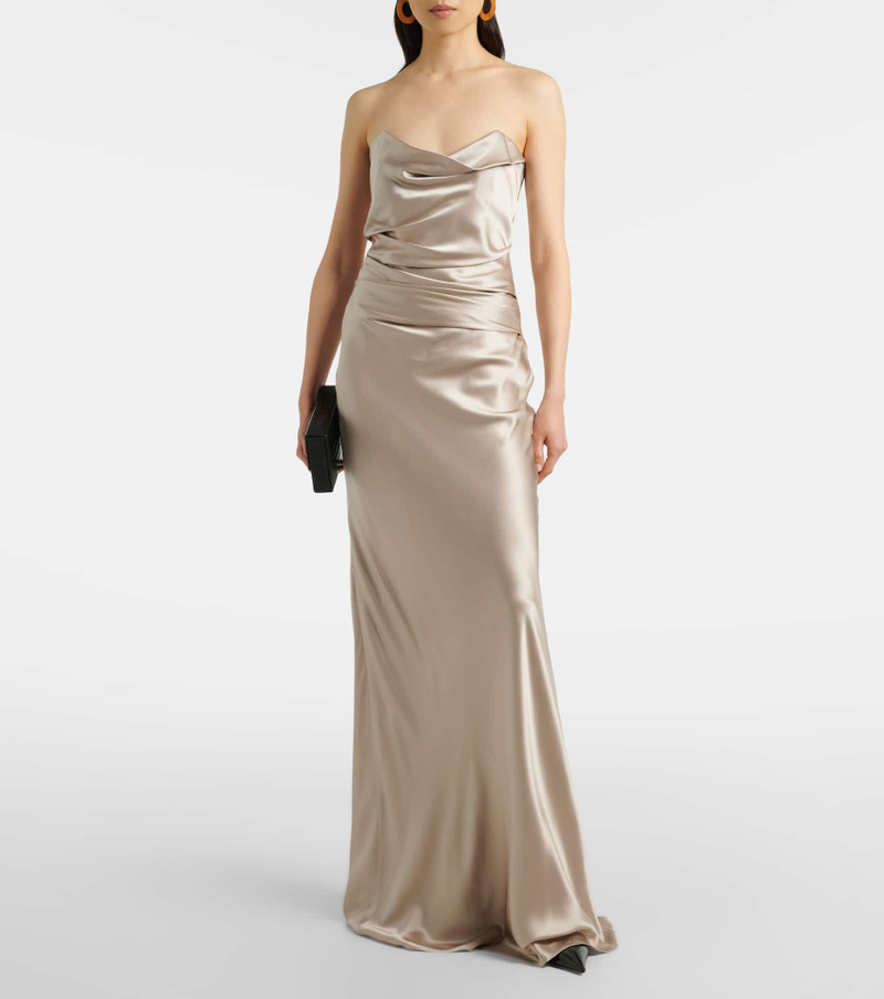 THE SEI Silk satin bustier gown outlook