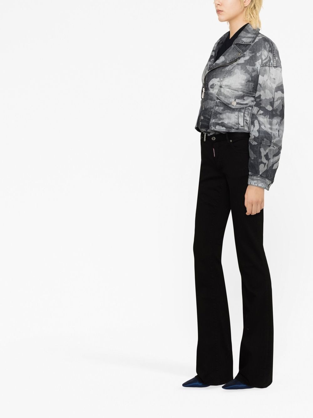 low-rise flared jeans - 3