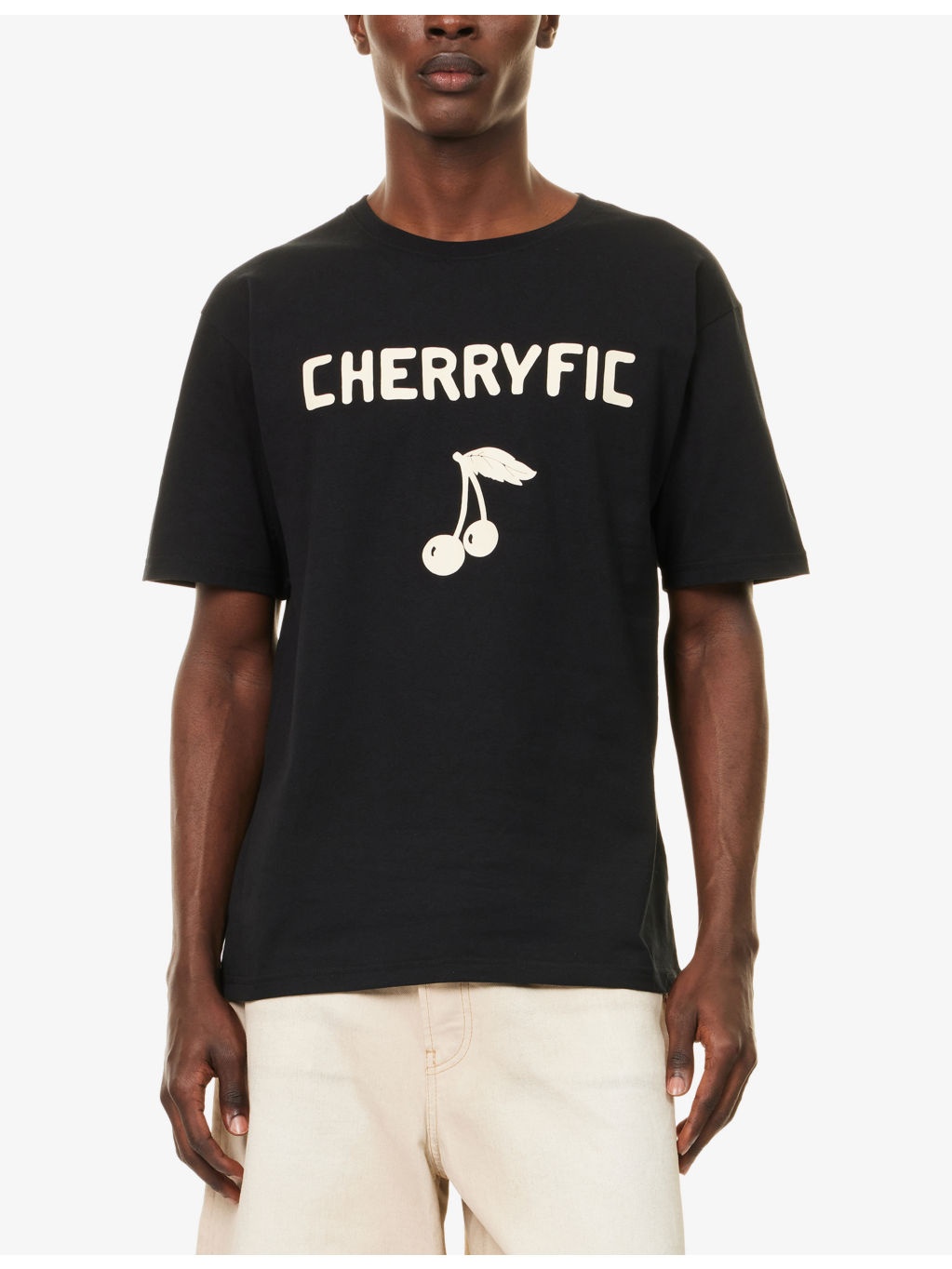 Cherry-Print Crewneck Cotton-Jersey T-Shirt - 3