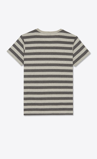 SAINT LAURENT striped monogram t-shirt in jersey outlook