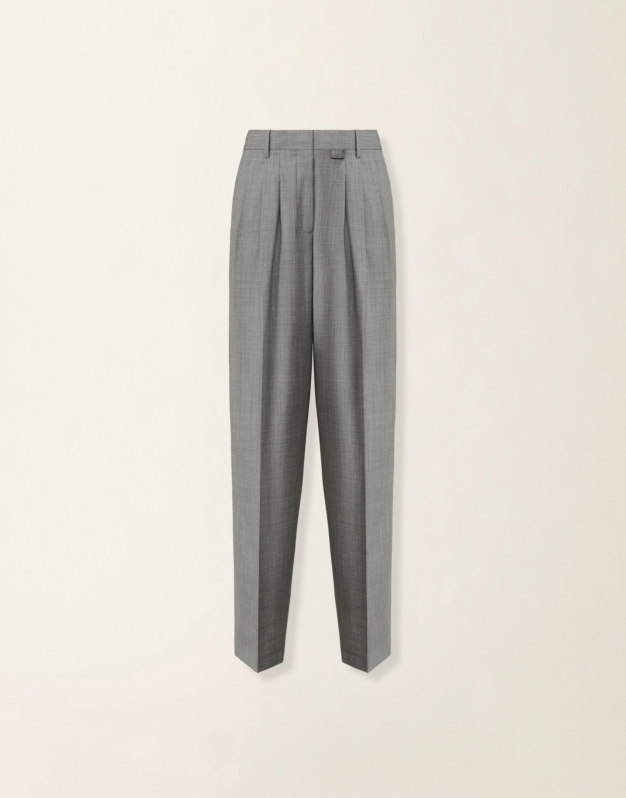 Cool wool trousers with triple pleats - 1
