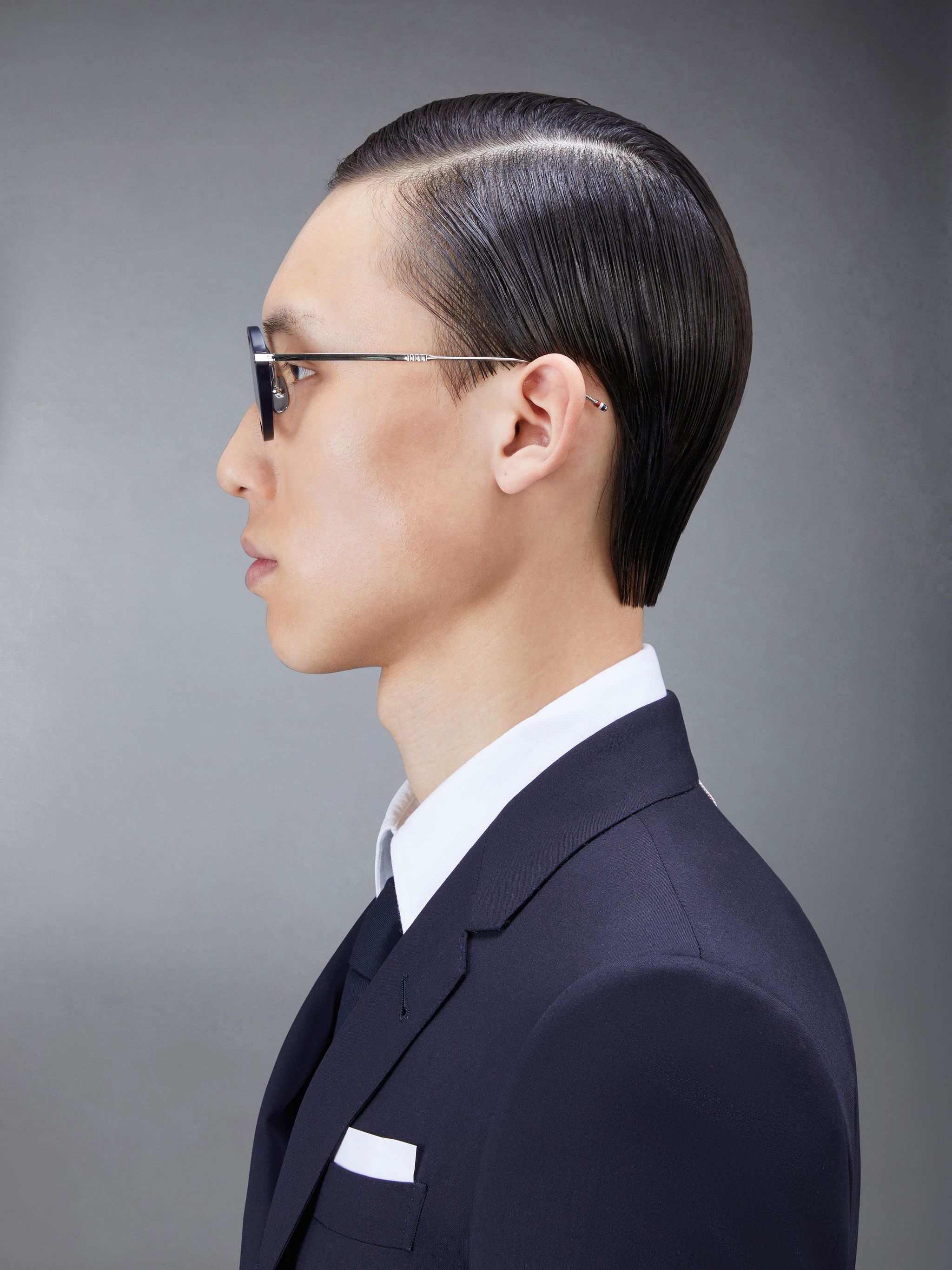 ROUND EYEGLASSES IN ACETATE AND TITANIUM - 3