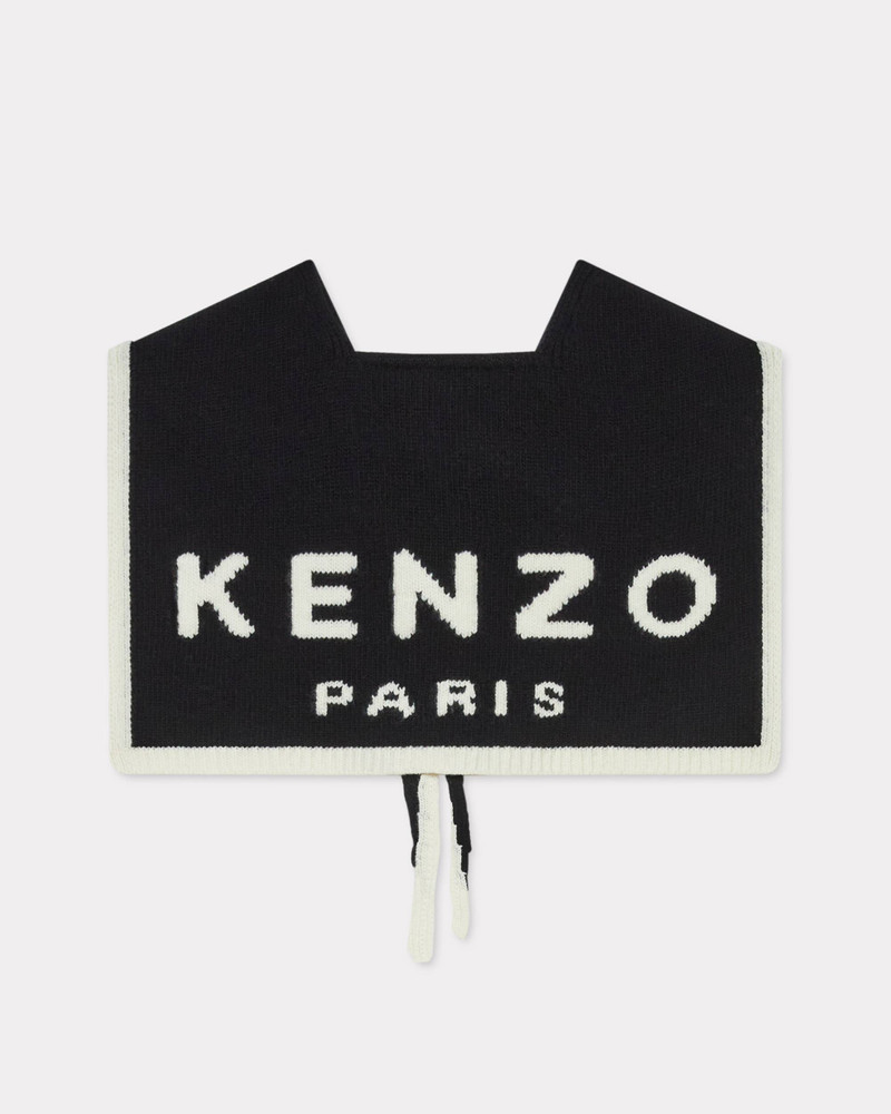 KENZO 'KENZO Stamp' hooded scarf in wool and cotton outlook
