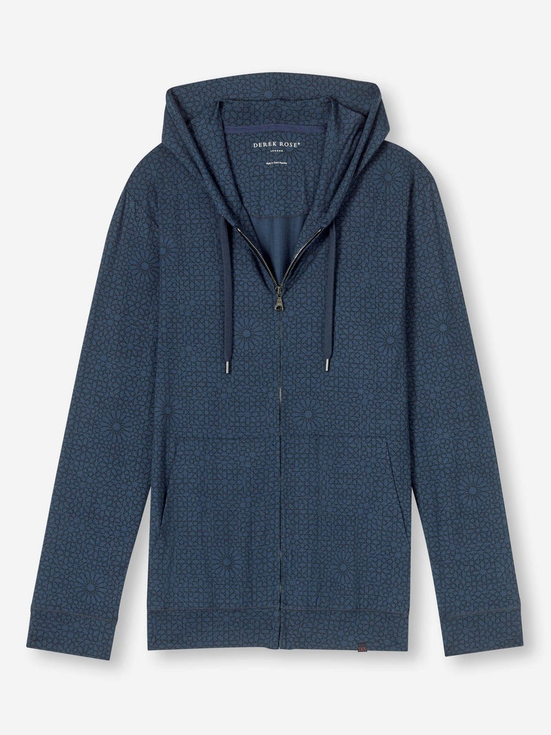 Men's Hoodie London 12 Micro Modal Navy - 1