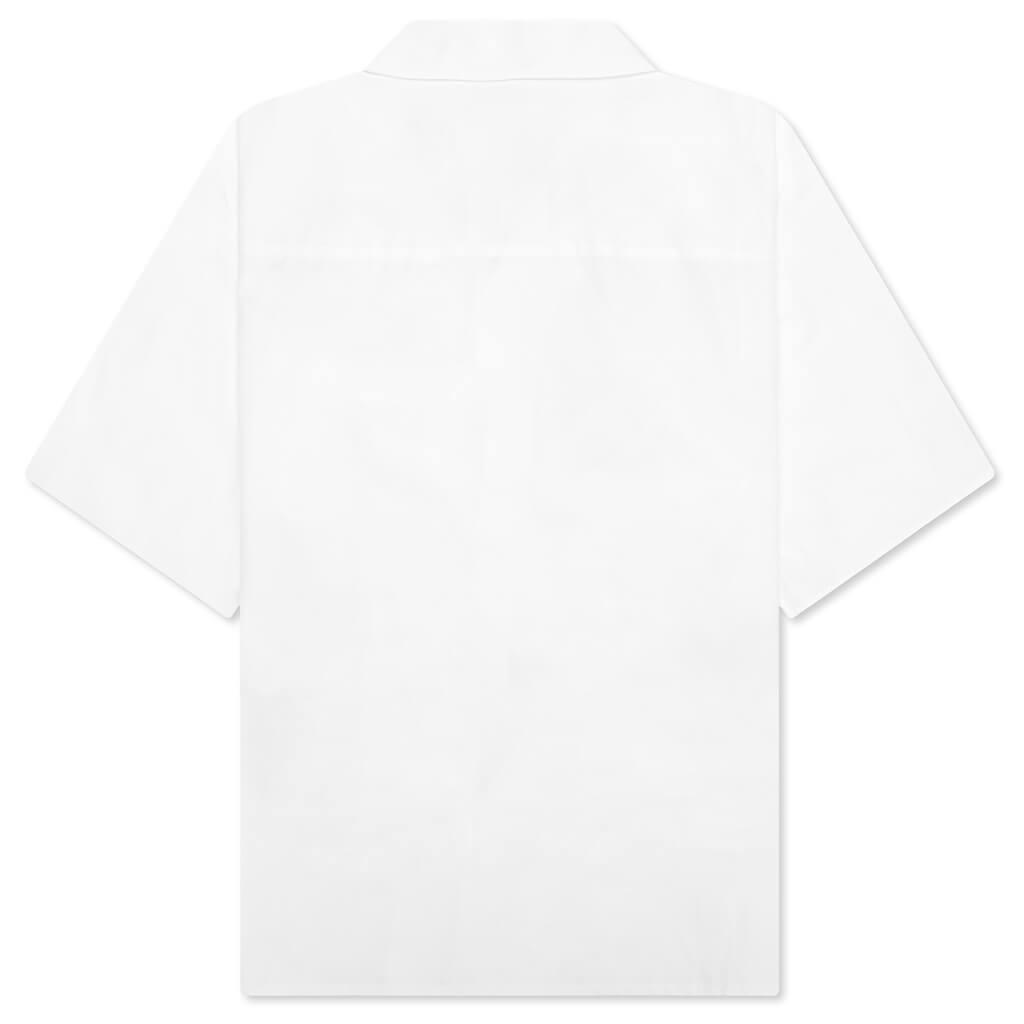 POPLIN BOWLING SHIRT WITH DANTE PATCH - LILY WHITE - 2