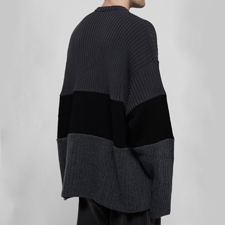Balenciaga Political Campaign Ribbed Panelled Sweater 'Grey' 675293T32011281 - 6