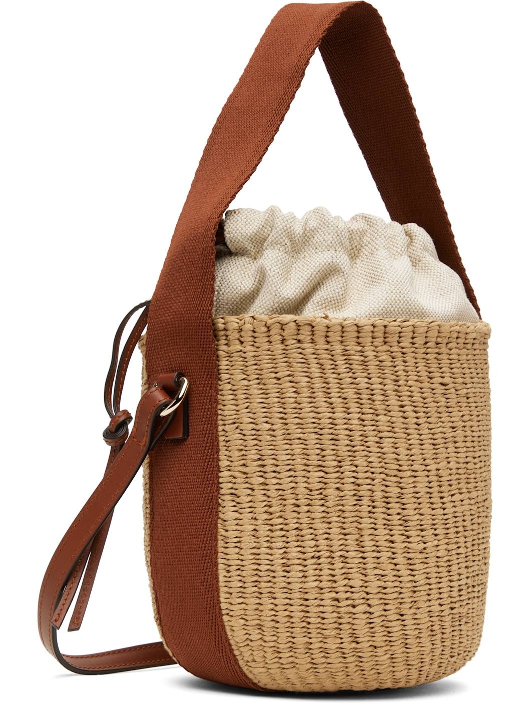 Beige Small Horse Medal Basket Bag - 3