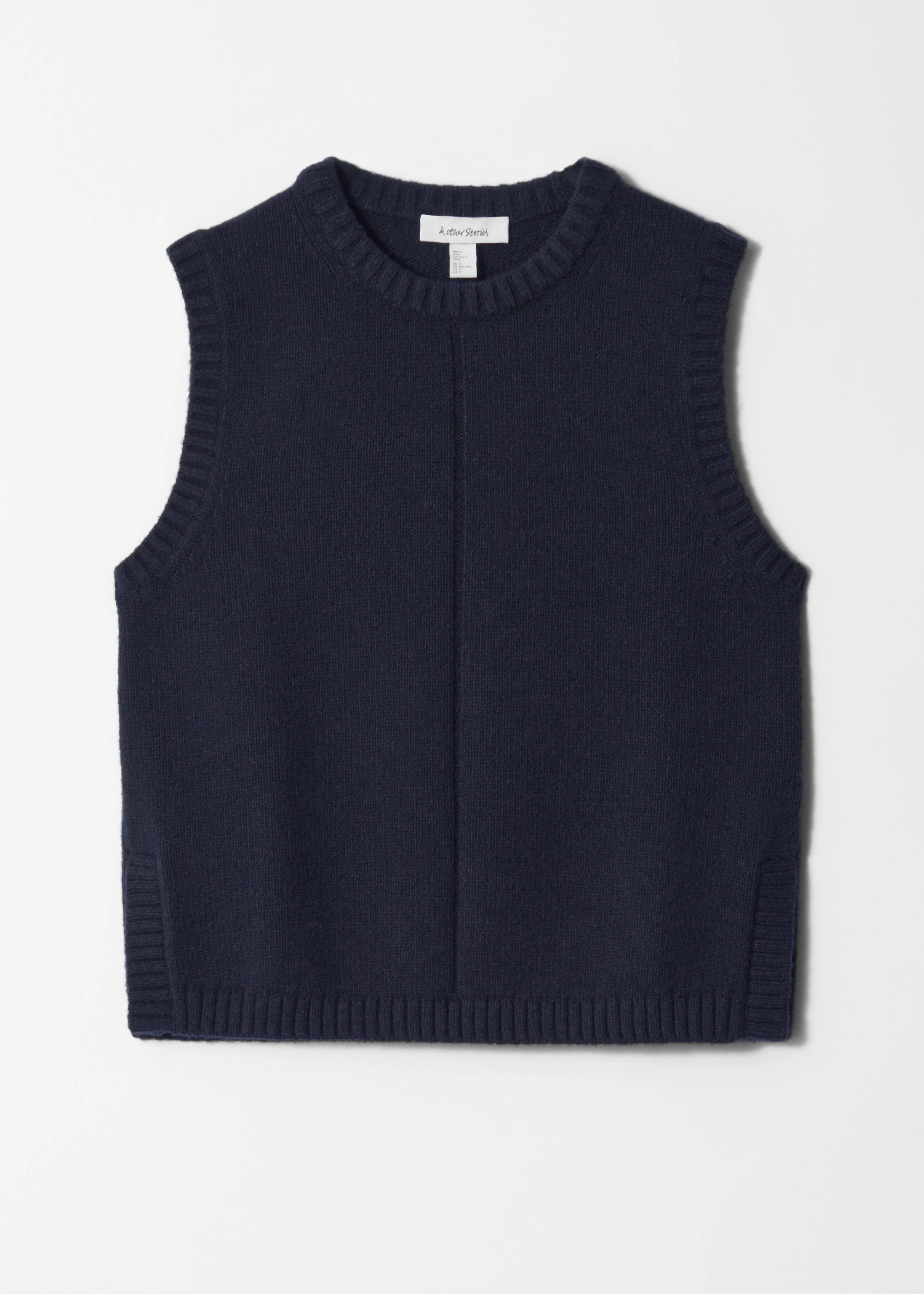 Knitted Sweater Vest - 1