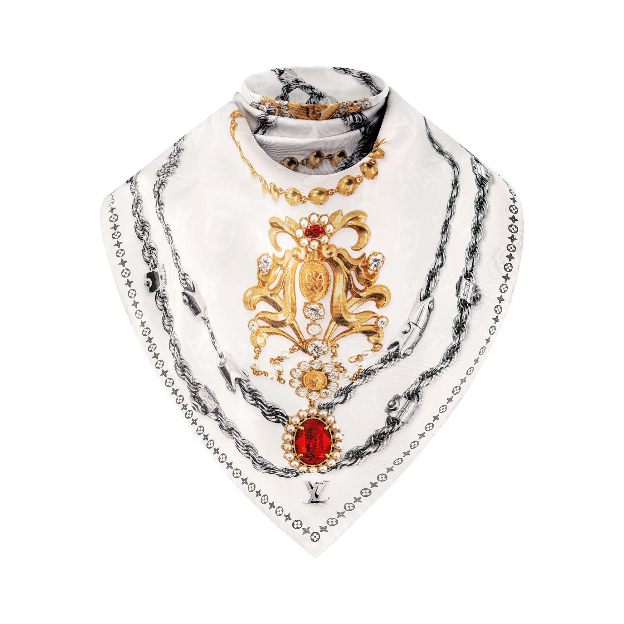 LV Dynasty Pearls Silk Square - 2