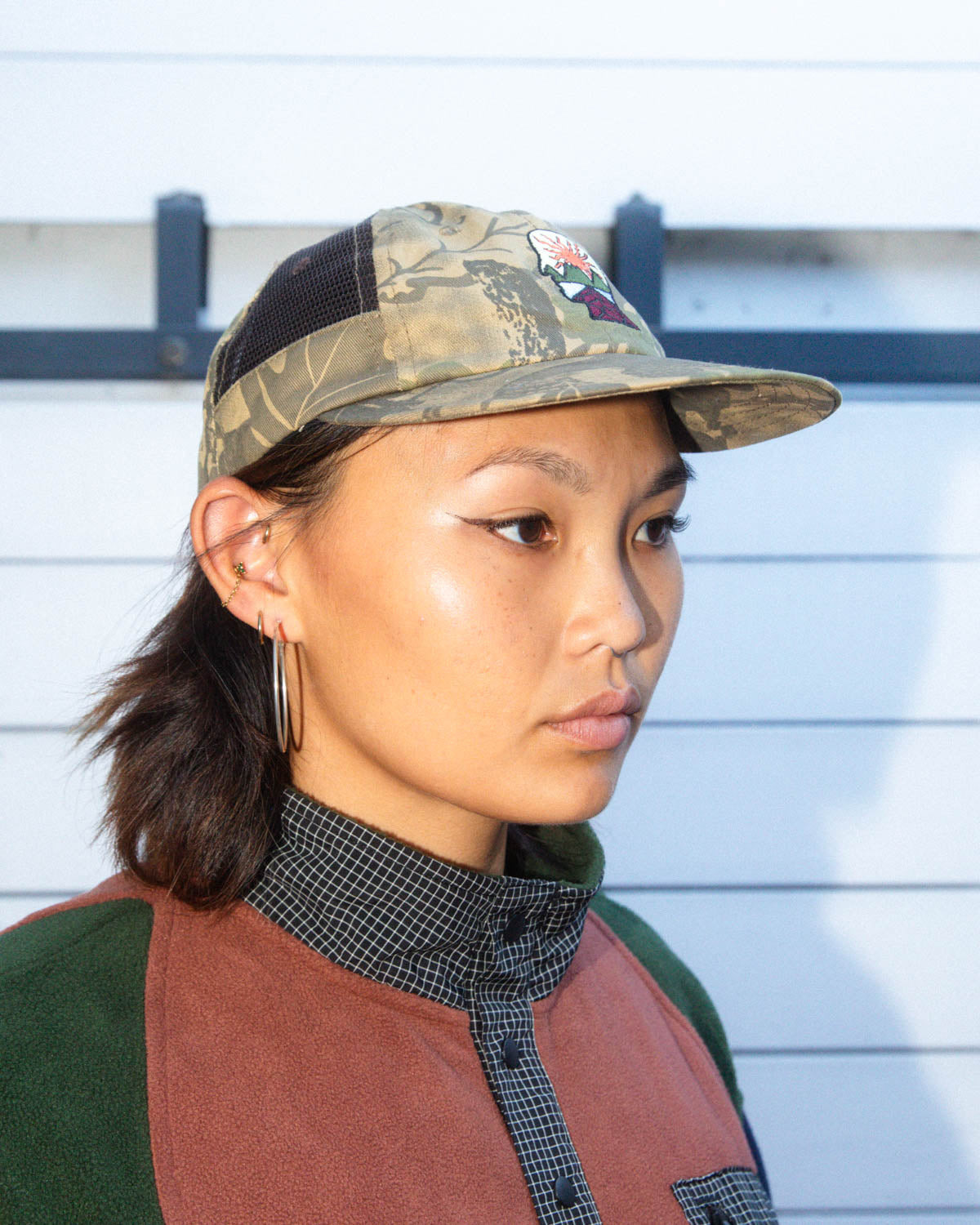Mesh Panel Logohead Hat - Leaf Camo - 4