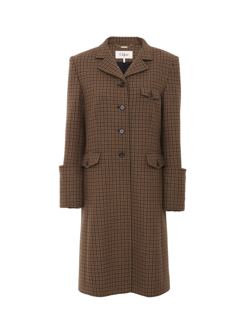 RIDING COAT IN HOUNDSTOOTH WOOL 1