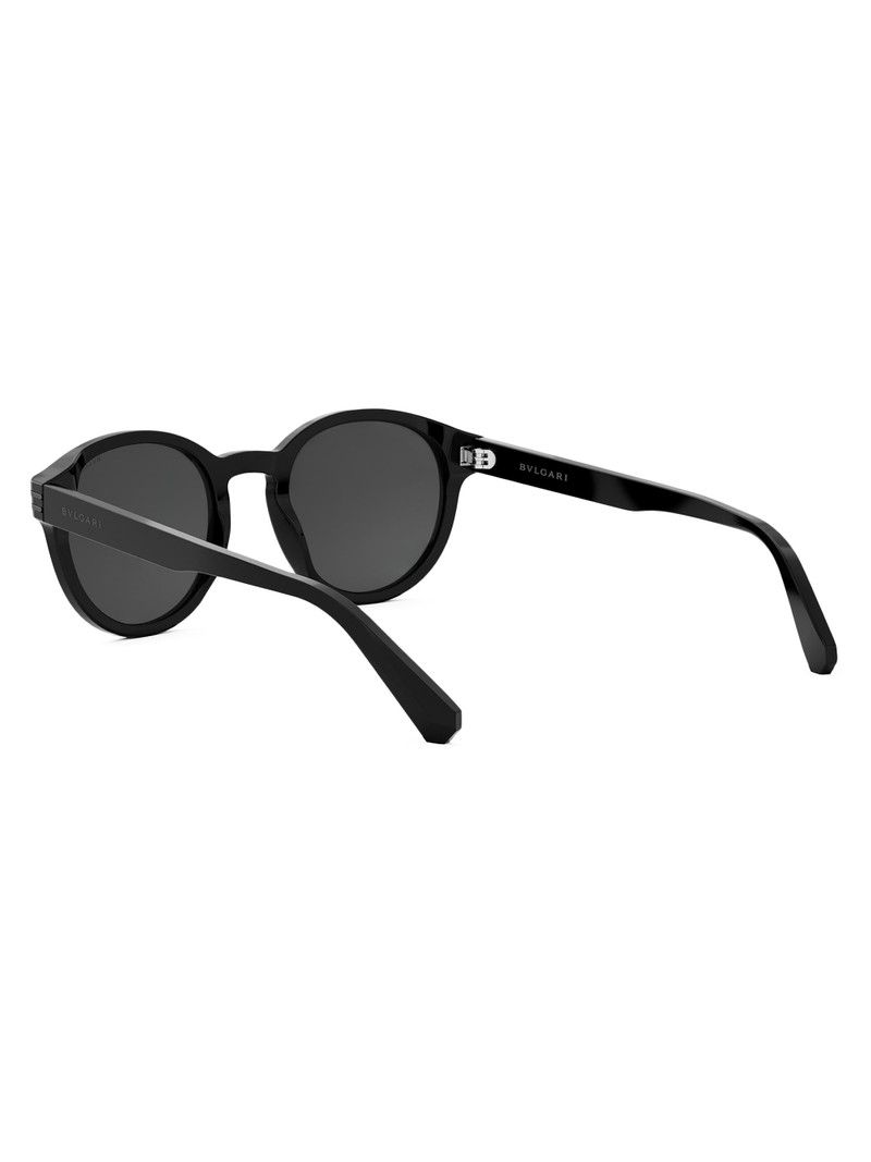 Men's B. Zero1 50MM Round Sunglasses - Black Dark Grey 4