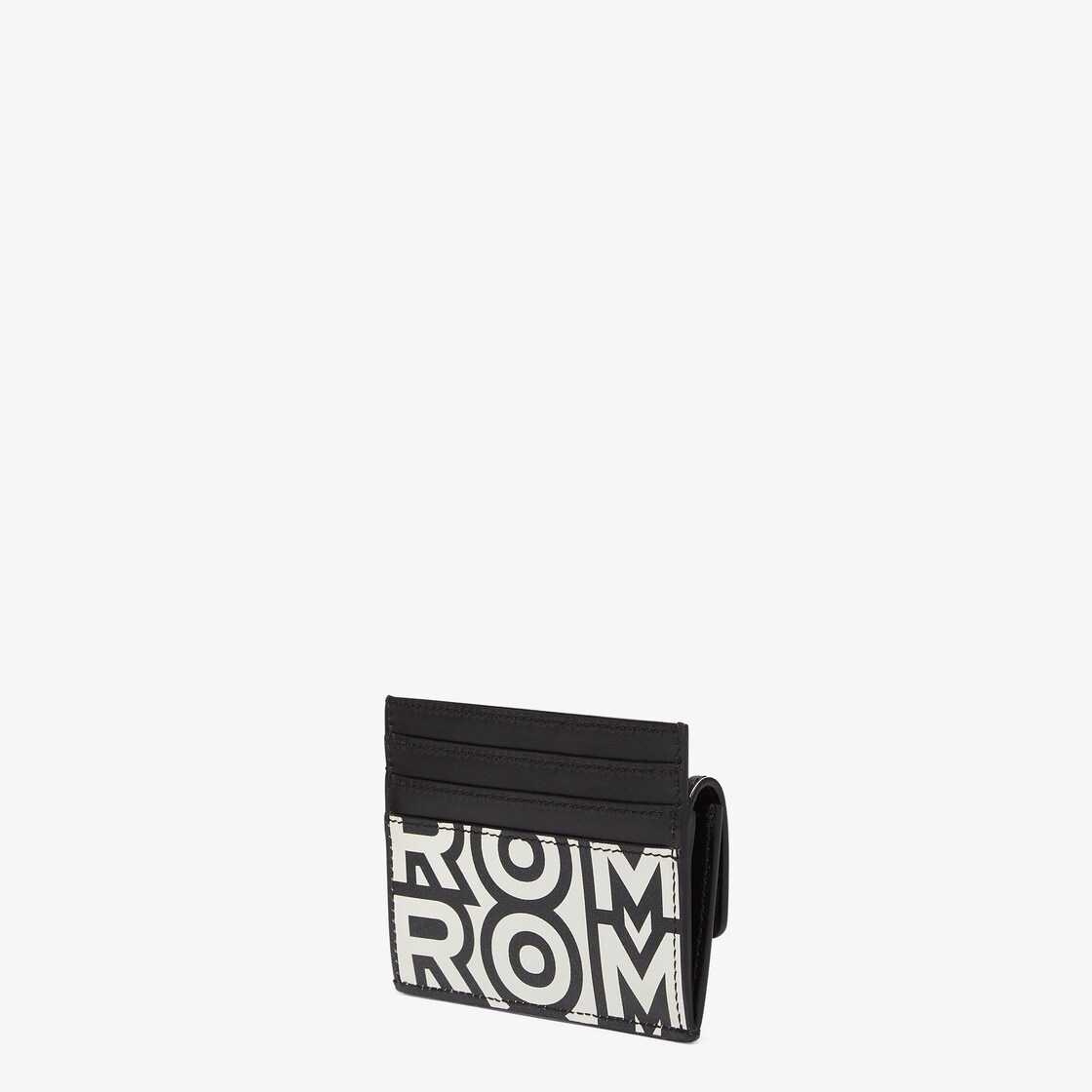 Fendi Roma card holder with three card slots and a coin purse with a snap button. Made of printed na - 2