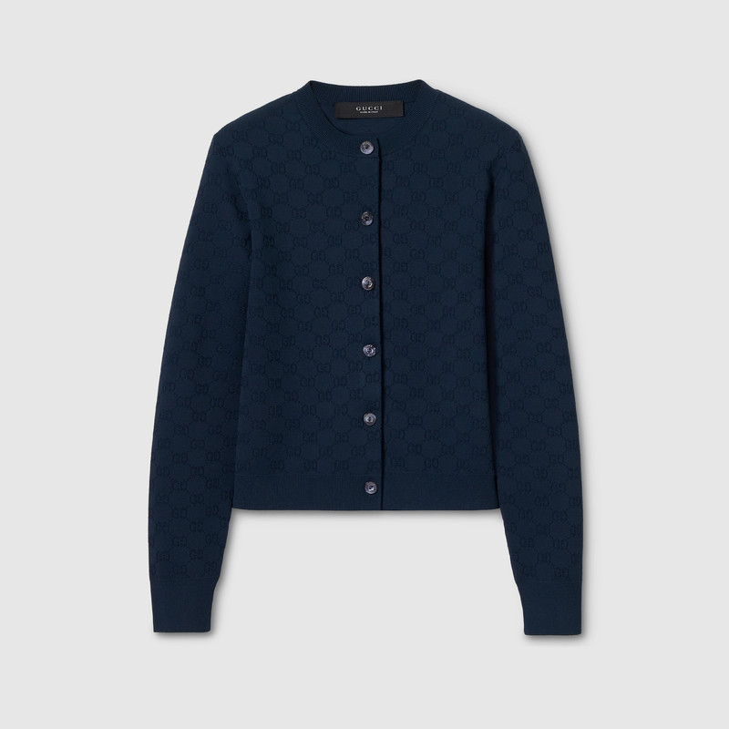 GG fine fabric jacquard cardigan 1