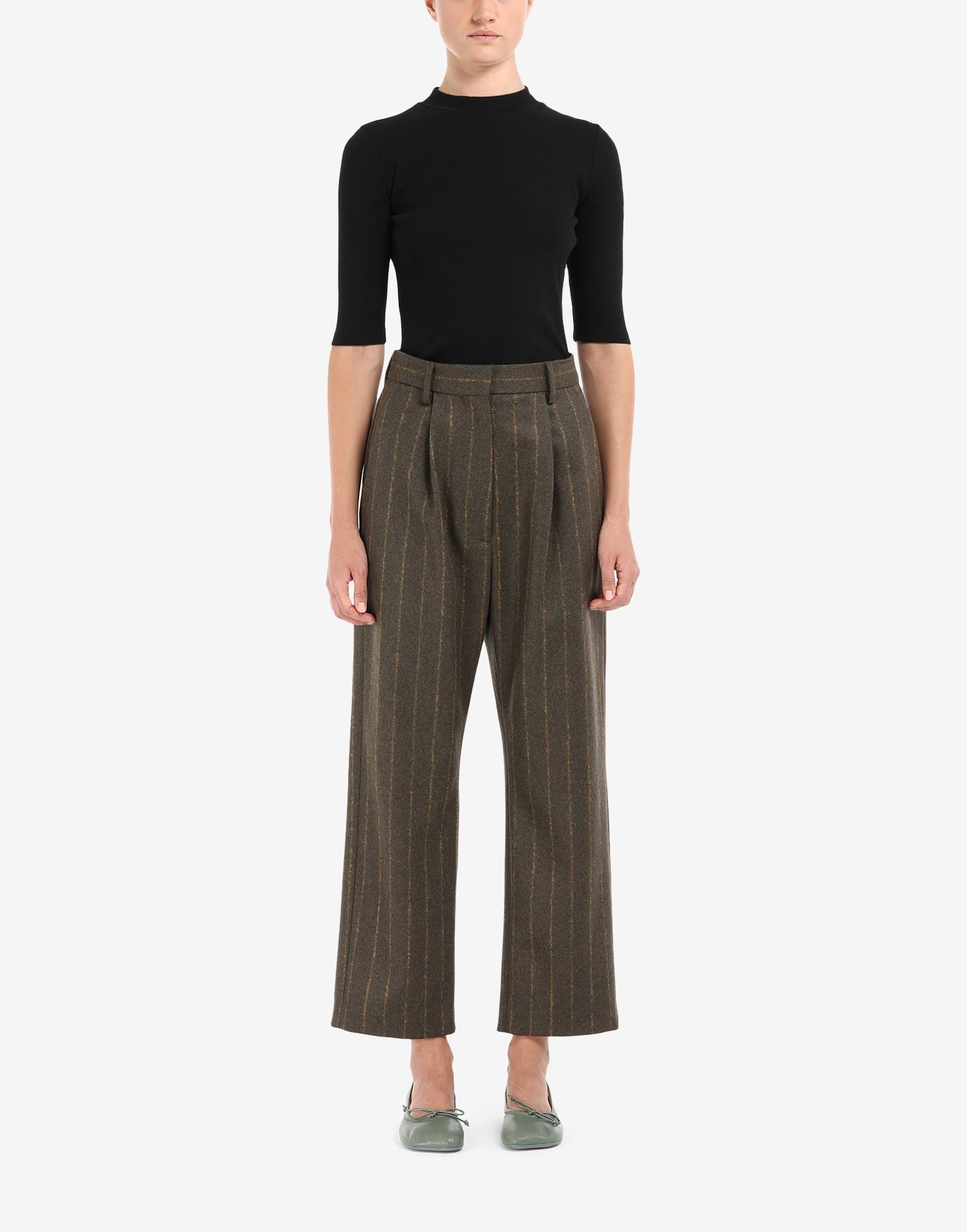 Stripe felt trousers - 2
