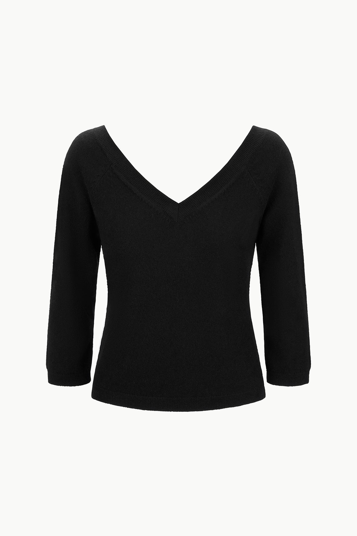 STAUD MICK CASHMERE SWEATER BLACK - 1