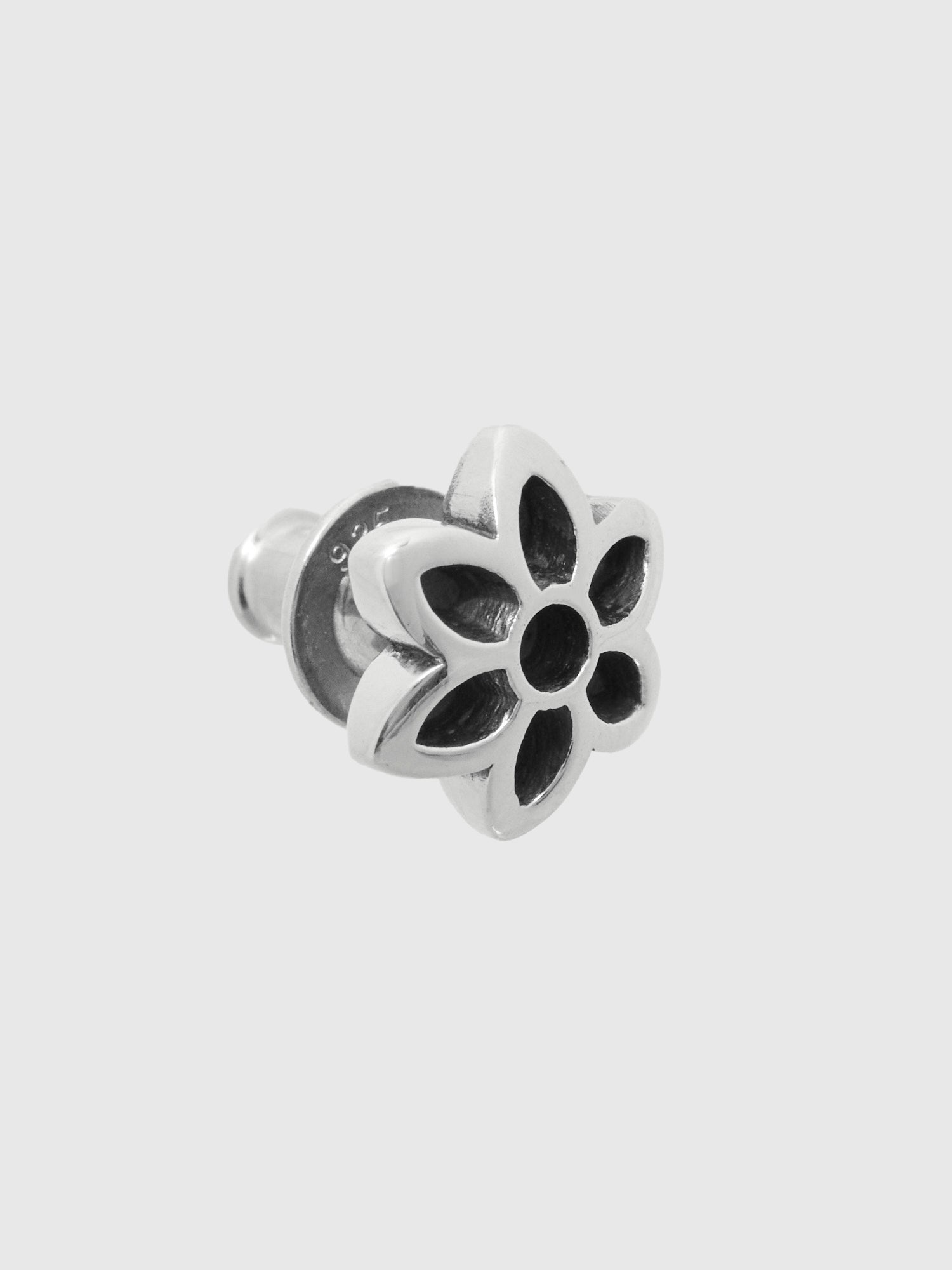 Cutout Stud Earring in Sterling Silver - 3