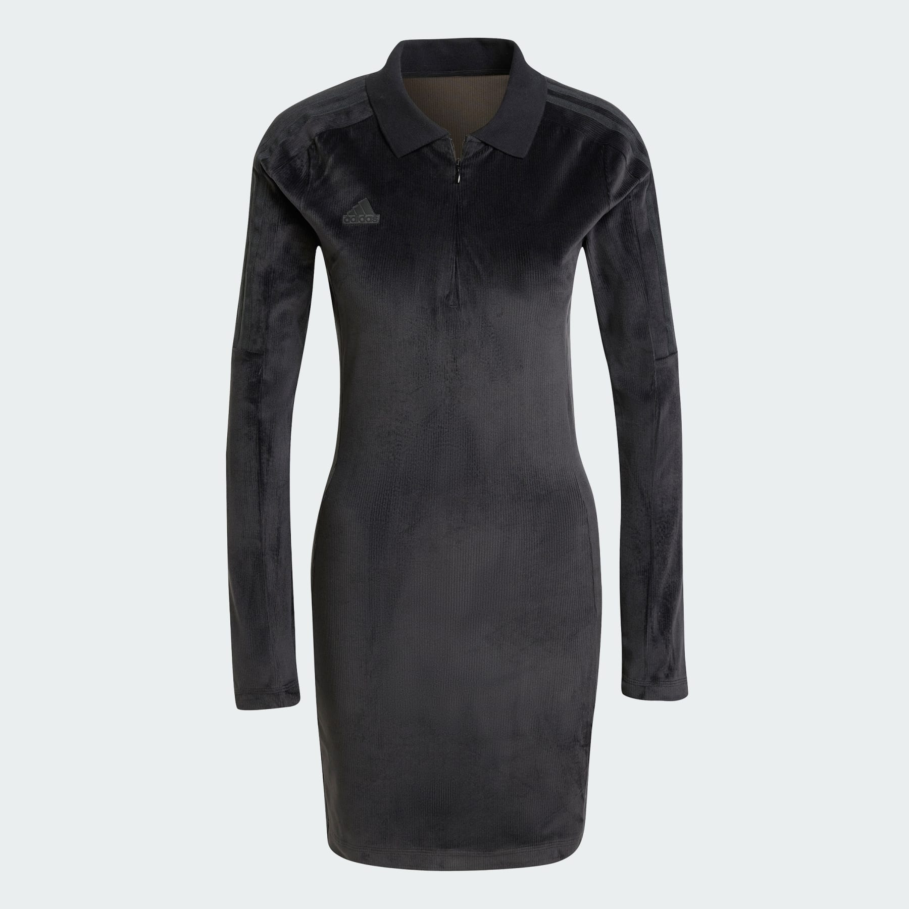 Tiro Cut 3-Stripes Stretchy Velour Dress - 1