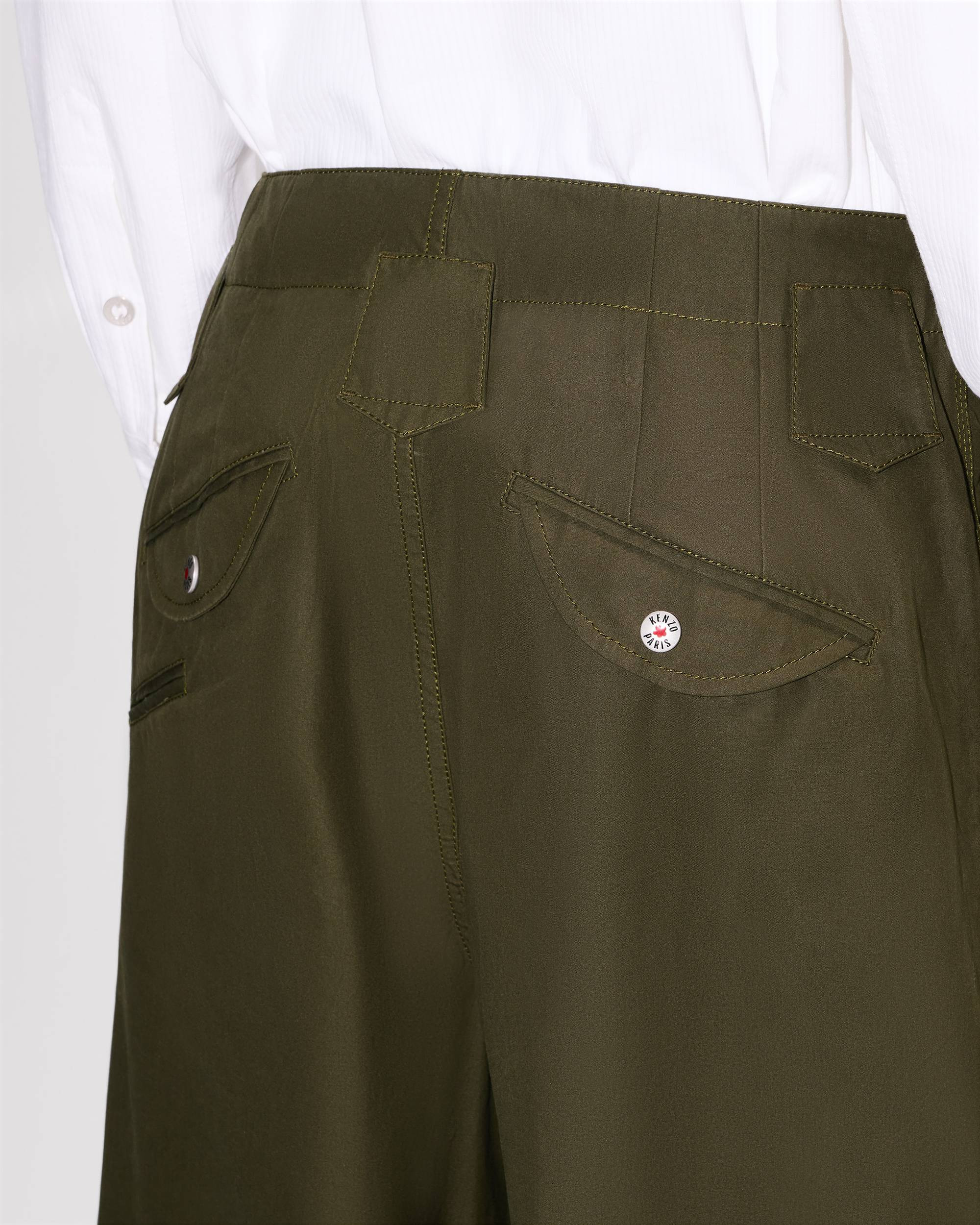 'KENZO Weave' double knee pants in cotton - 7