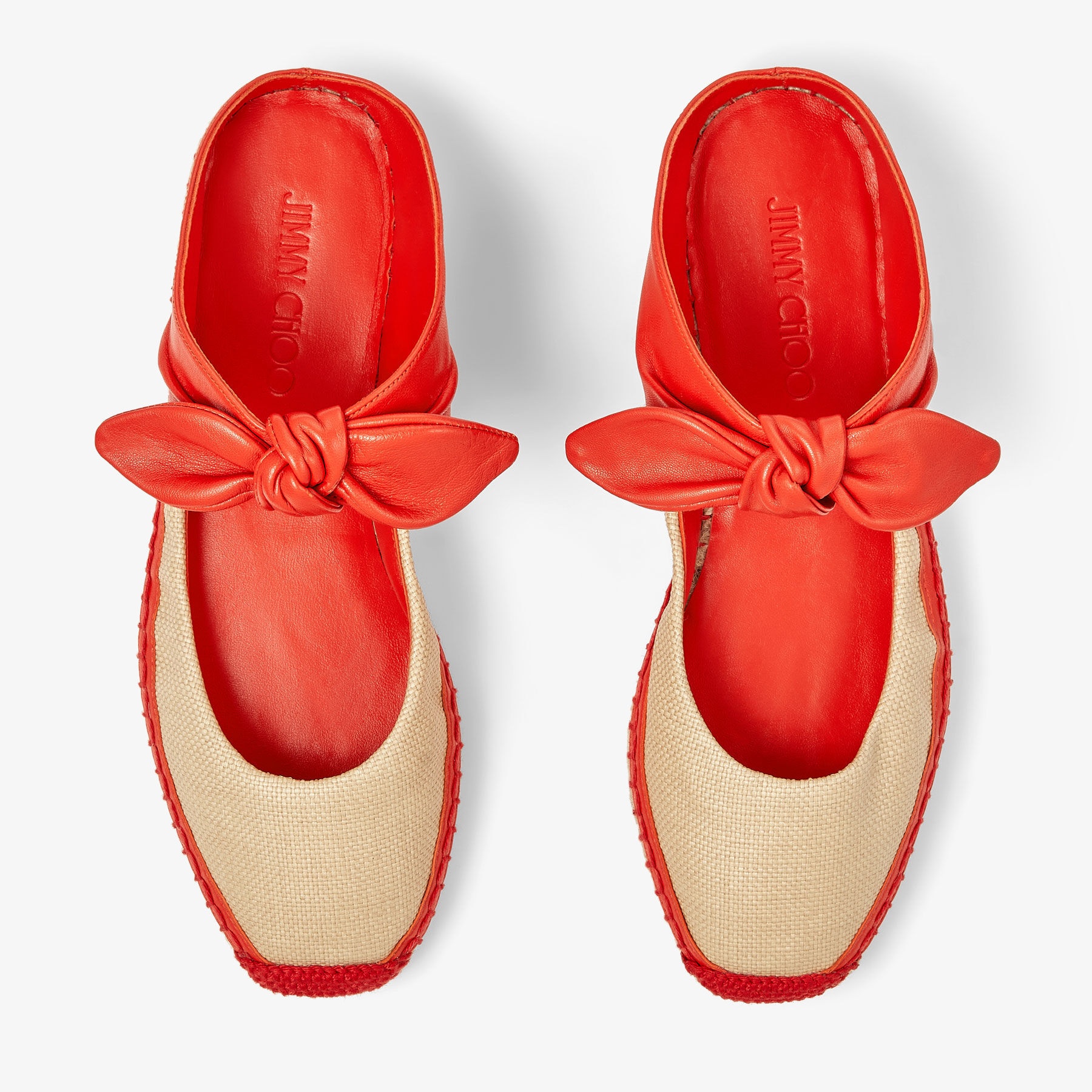Reka Flat
Paprika/Natural Leather and Raffia Flats - 4