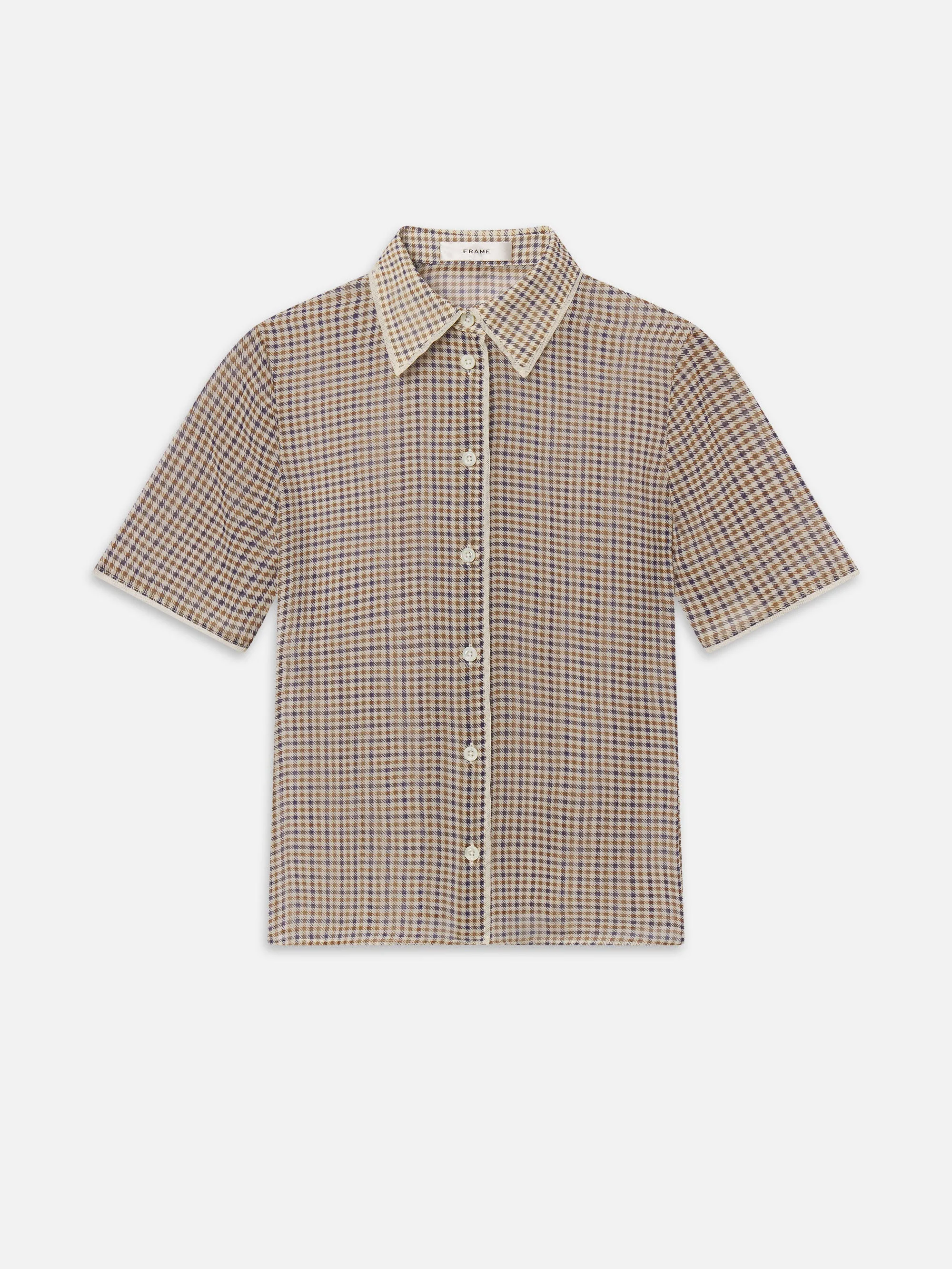 The Silk Check Shirt in Houndstooth Multi - 1
