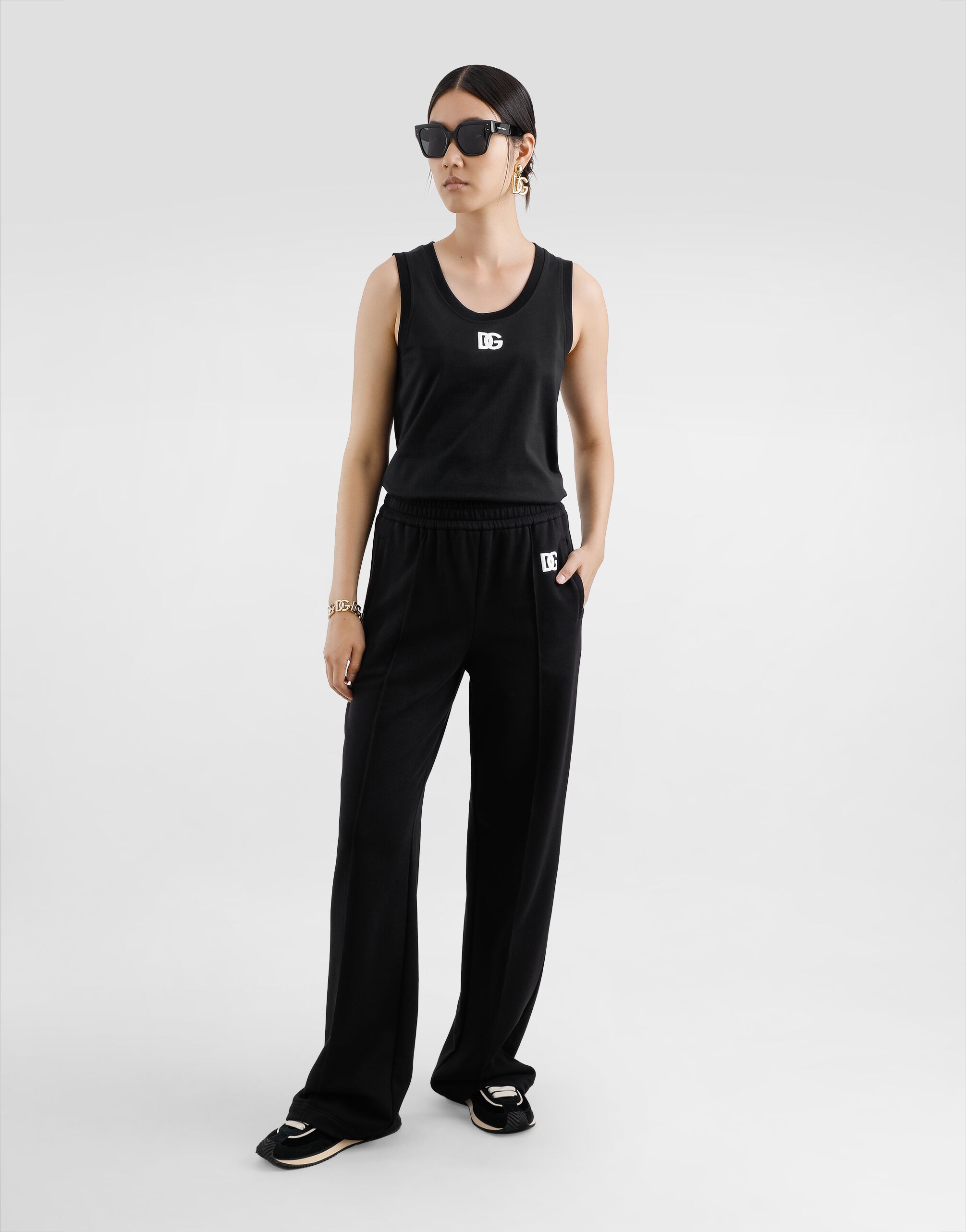 Oversize jersey tank top with DG logo embroidery - 2