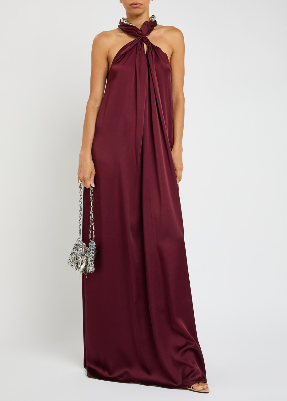 Stella Mccartney Chain-embellished Satin-crepe Gown - 4