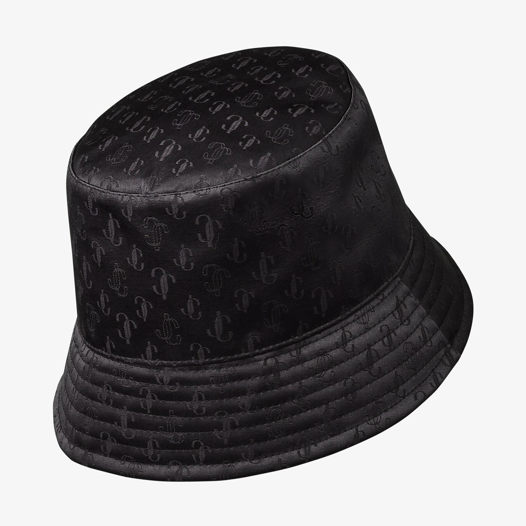 Renata
Black Cotton and Silk JC Monogram-Jacquard Bucket Hat - 2