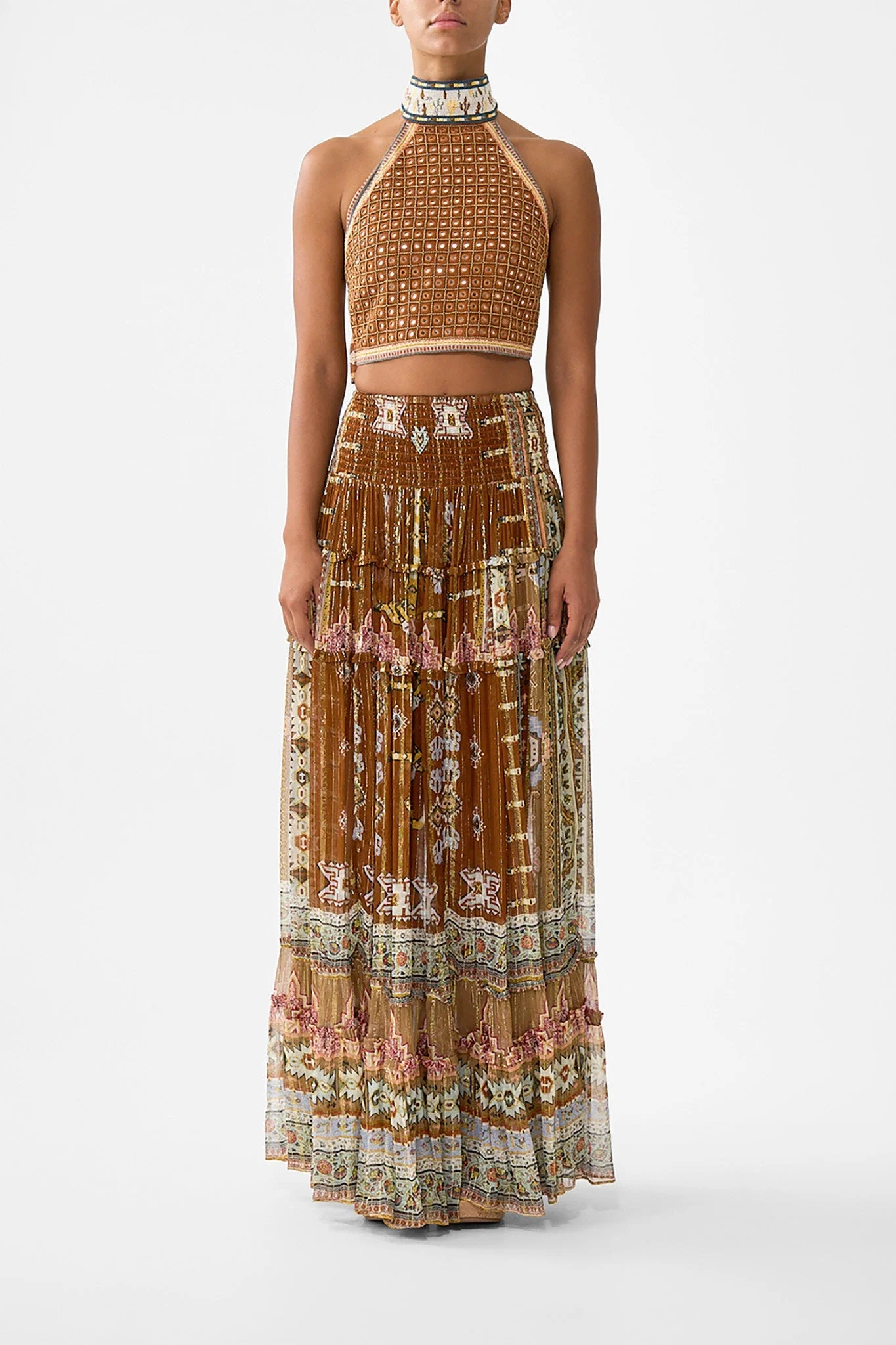 4 TIERED GATHERED SKIRT - 1