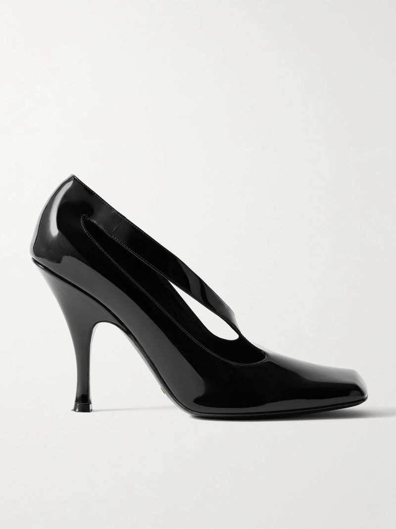 Eva cutout patent-leather pumps Black - 1