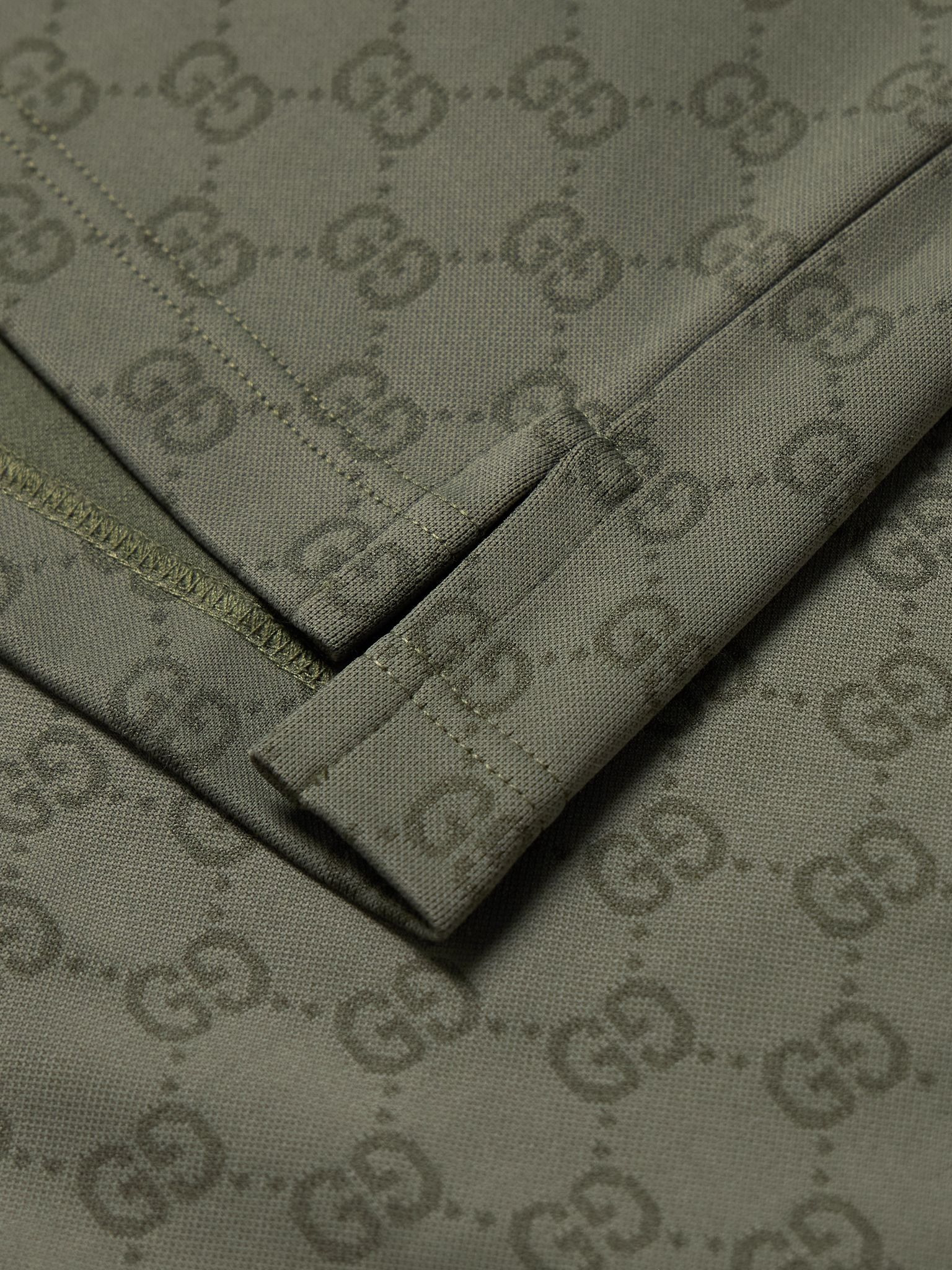 Logo-Jacquard Polo Shirt Forest green - 5
