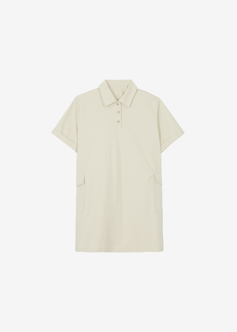 Tilba Polo Mini Dress - Beige 1