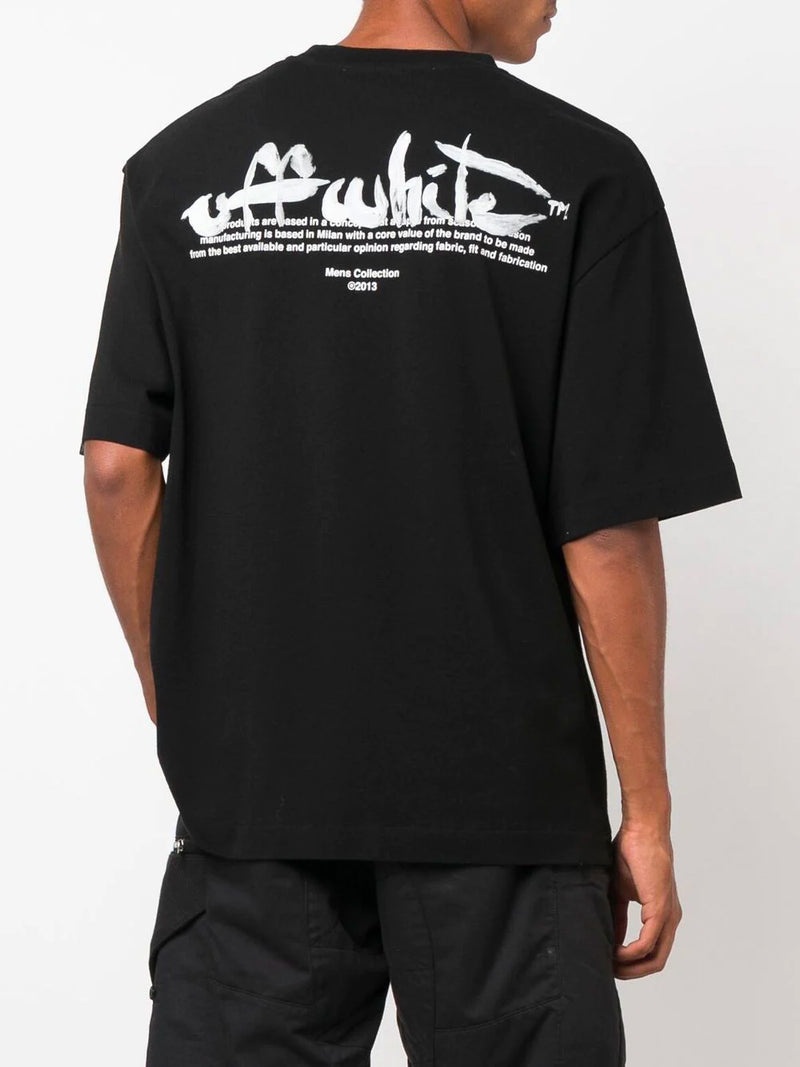 OFF-WHITE Paint Script Over T-Shirt Black - 2