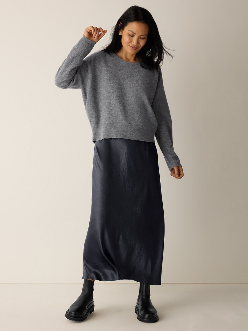 Fine Felted Wool Crew Neck Short Top in Regenerative Wool 3