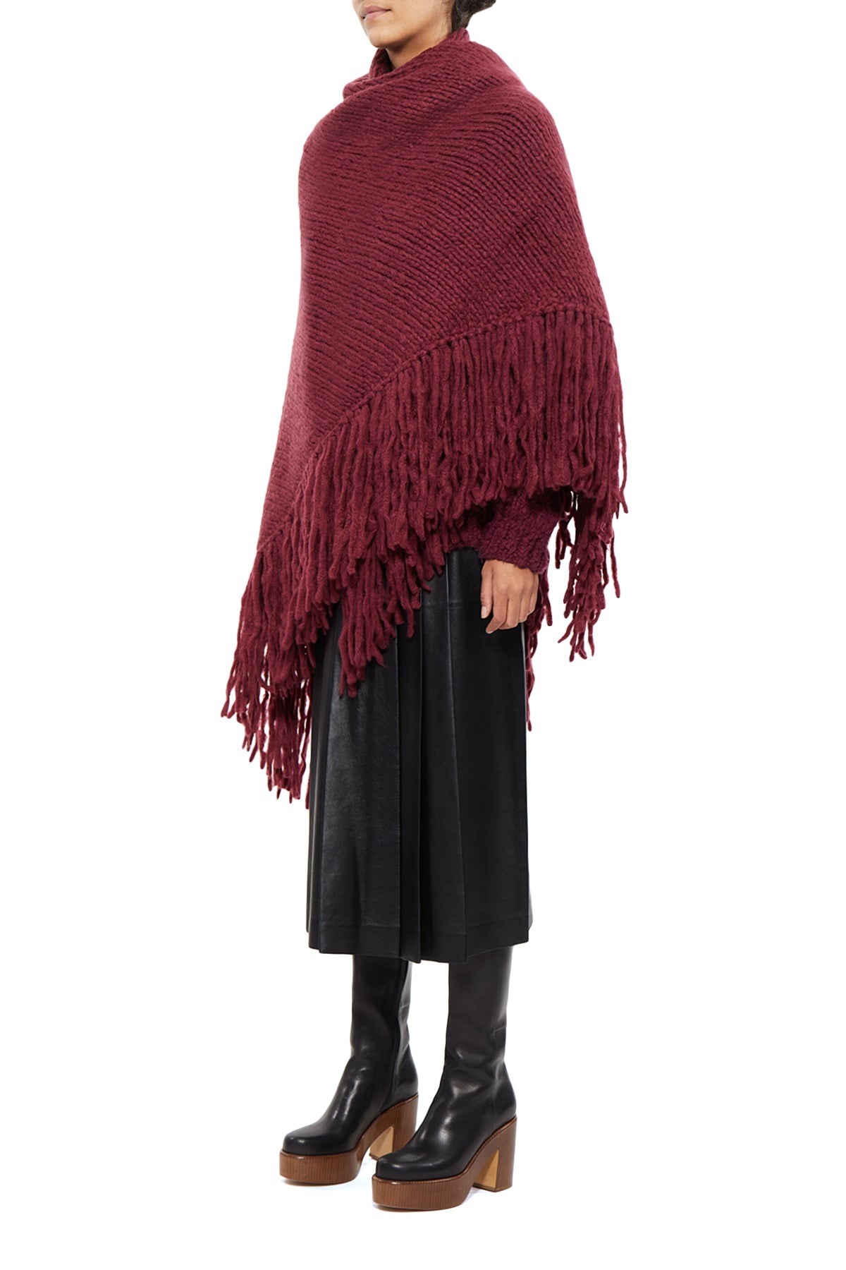 Lauren Wrap in Windsor Wine Welfat Cashmere - 3