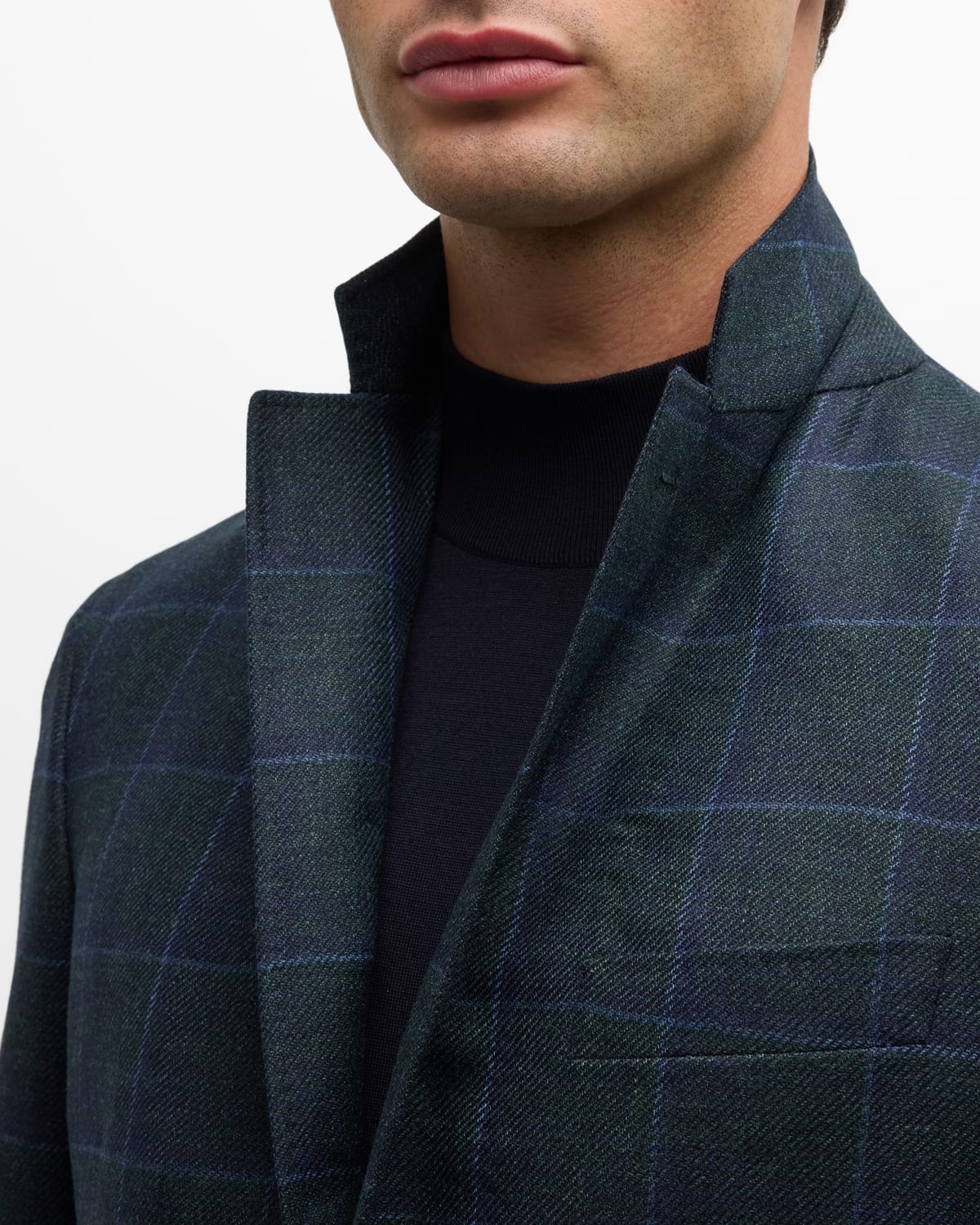 Men's Wool Windowpane Sport Coat - 7