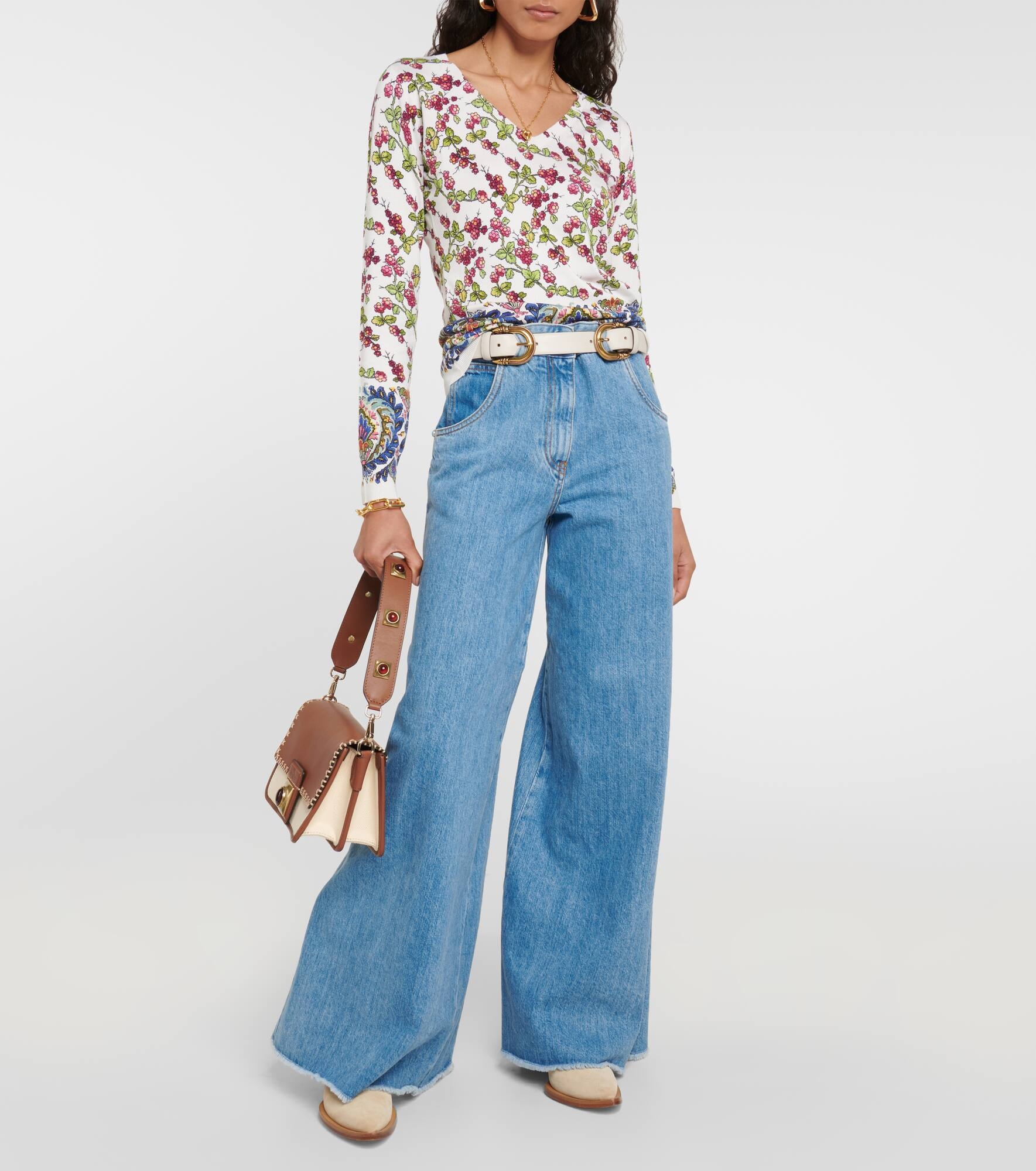 Printed silk-blend sweaters - 2