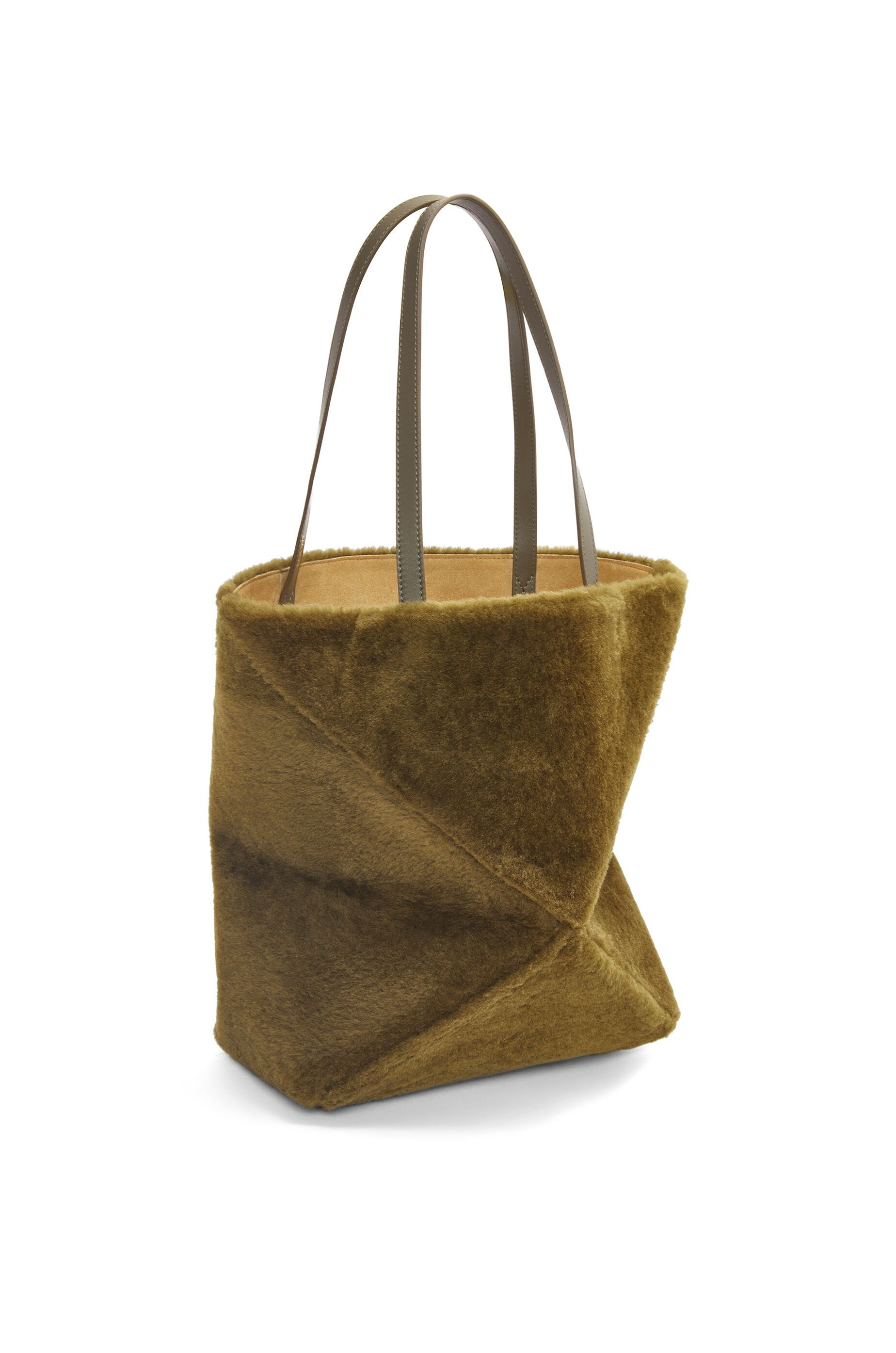 Puzzle Fold Tote in shearling - 4