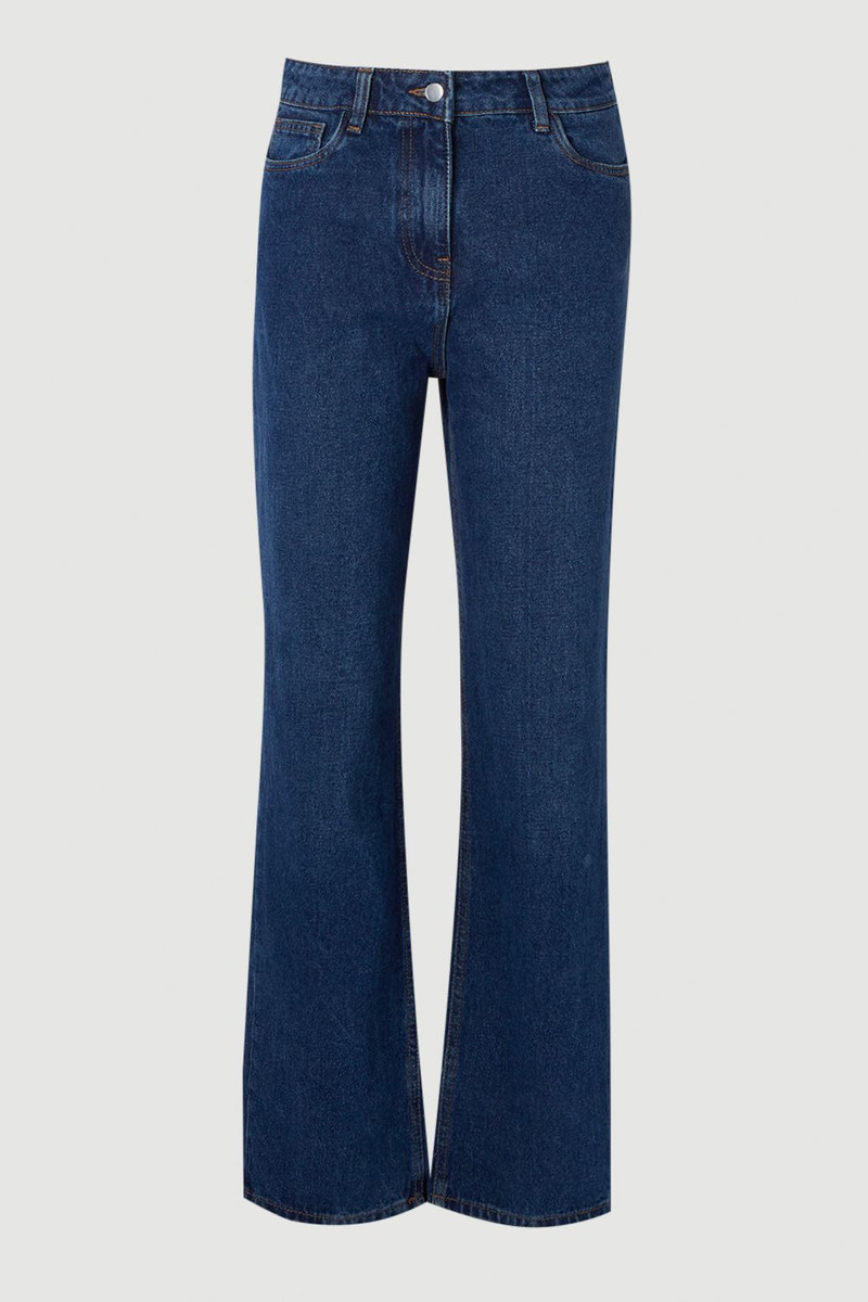 Denim High Waist Straight Leg Jean 4
