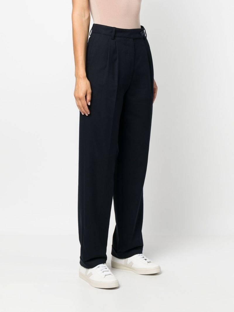 high-waisted straight-leg trousers - 3