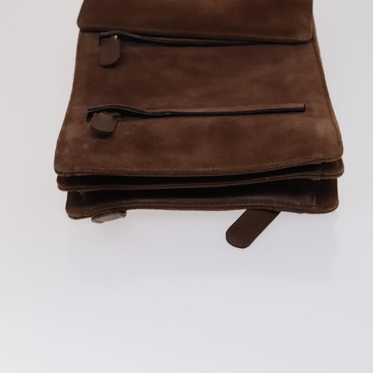 GUCCI Horsebit Backpack Suede Brown Gold - 5