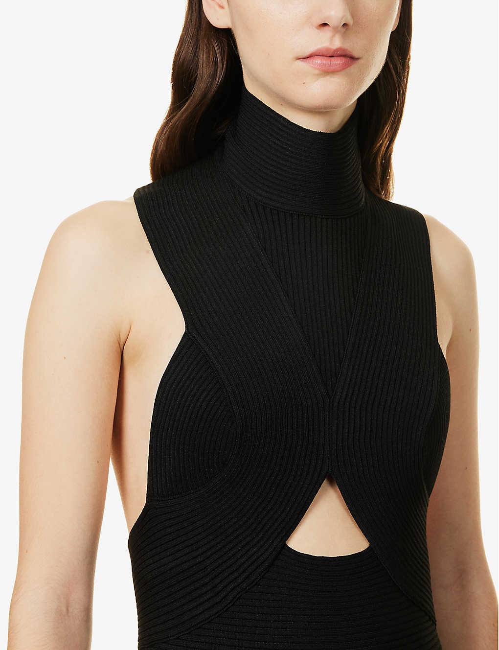 Circular Cutout Mini Dress black - 9
